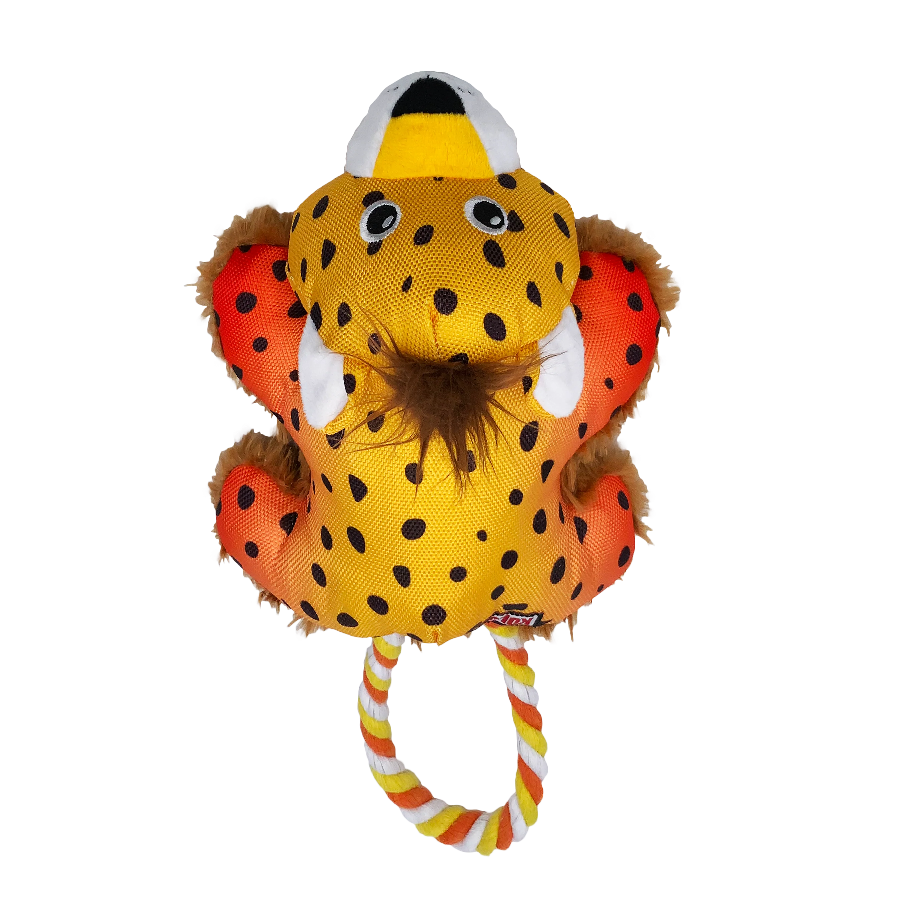 Kong Cozie Tuggz Cheetah Toy for Dogs (Yellow) - Image 2