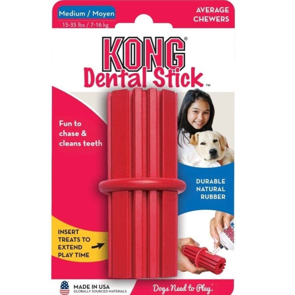 Kong Dental Sticks Toy for Dogs (Red) | For Aggressive Chewers - Image 3