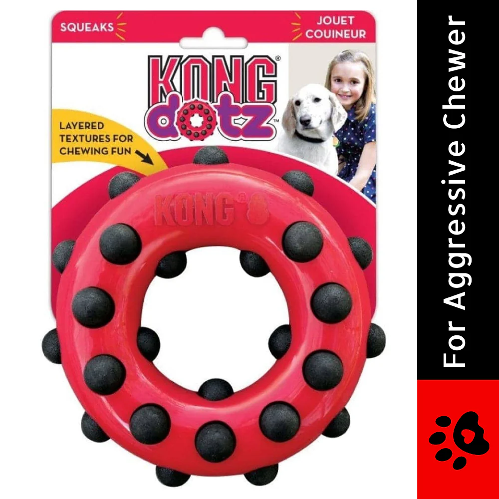 Kong Dotz Circle Toy for Dogs | For Aggressive Chewers - Image 2