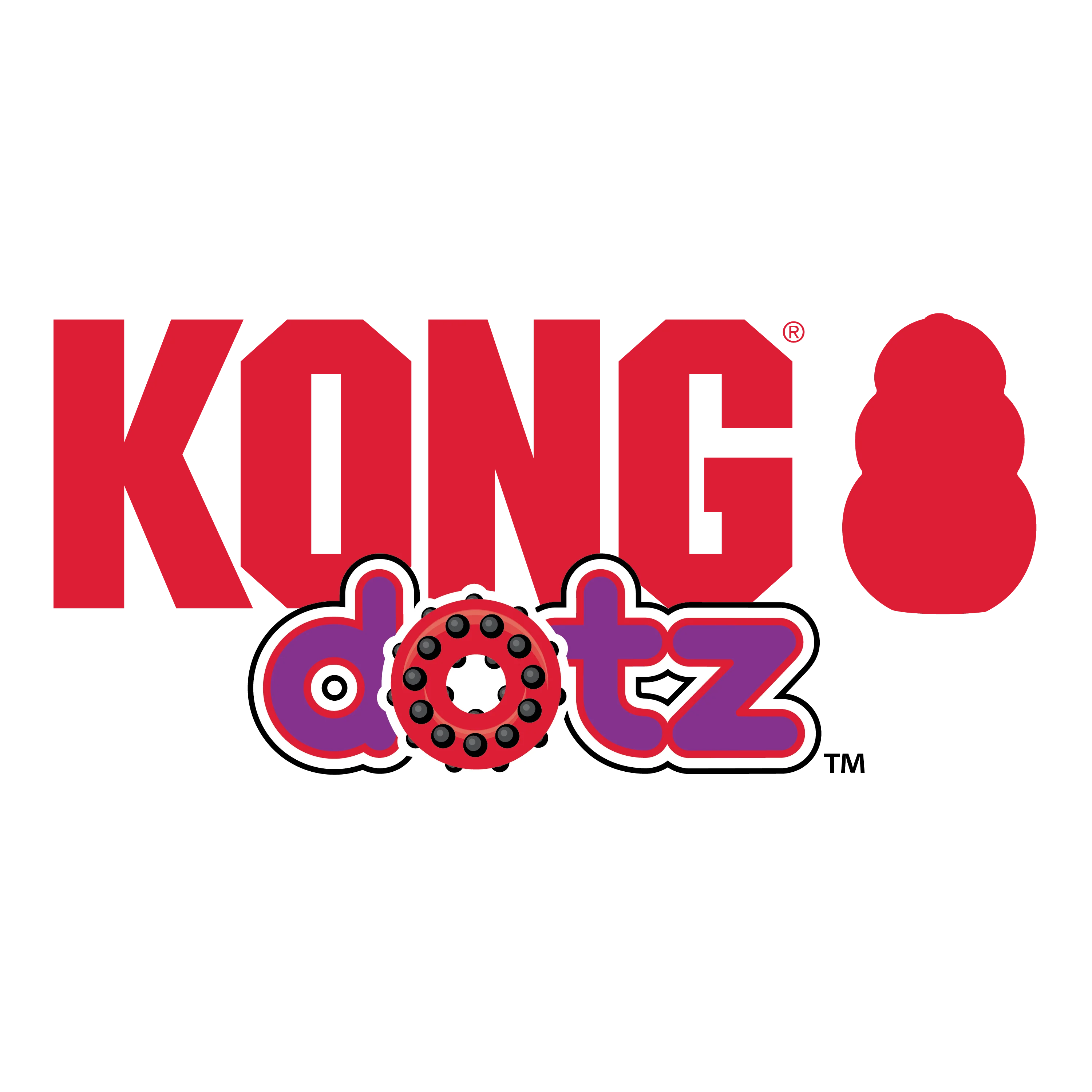 Kong Dotz Triangle Toy for Dogs (Purple & Pink) - Image 3
