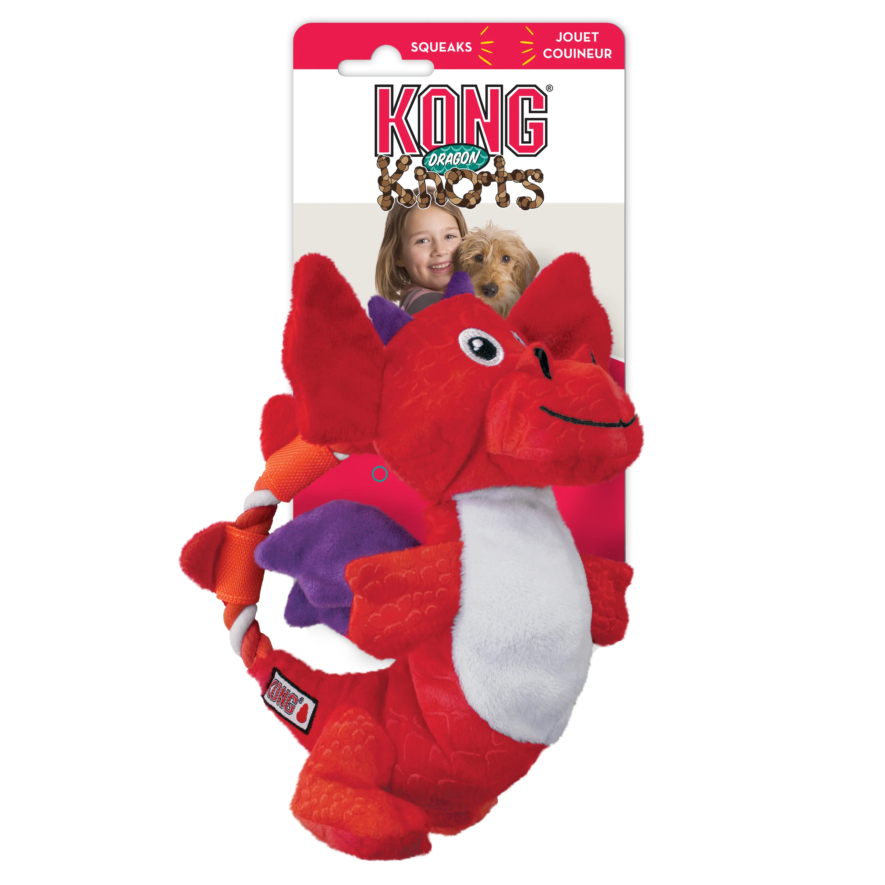 Kong Dragon Knots Toy for Dogs  (Red) - Image 4