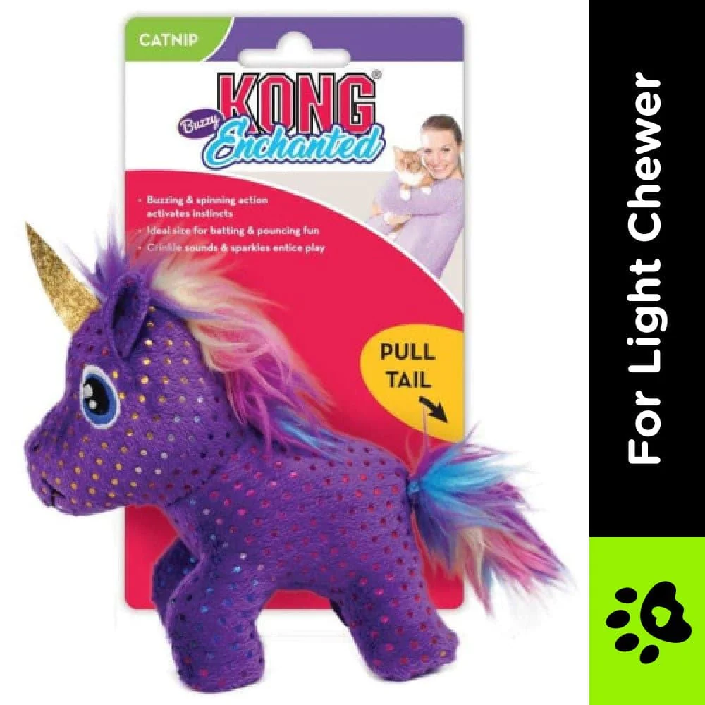 Kong Enchanted Buzzy Unicorn Toy for Cats - Image 2