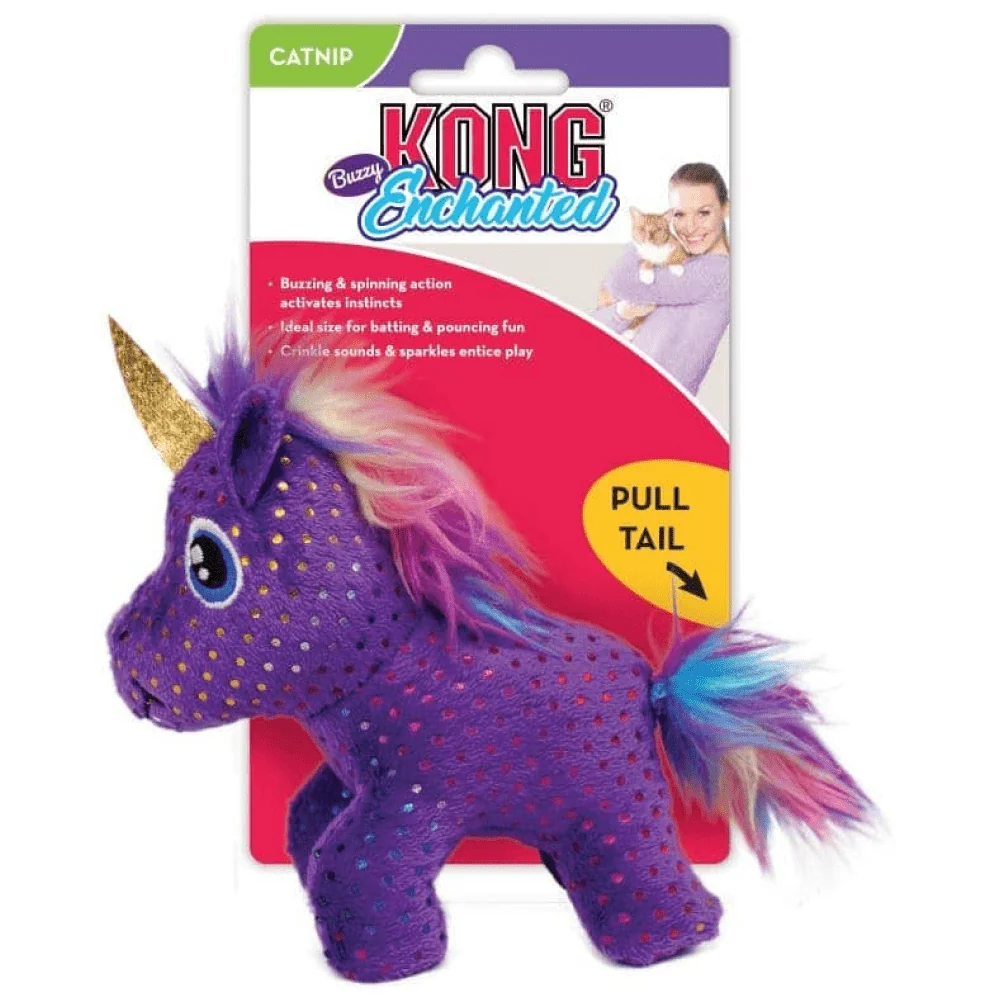 Kong Enchanted Buzzy Unicorn Toy for Cats - Image 3