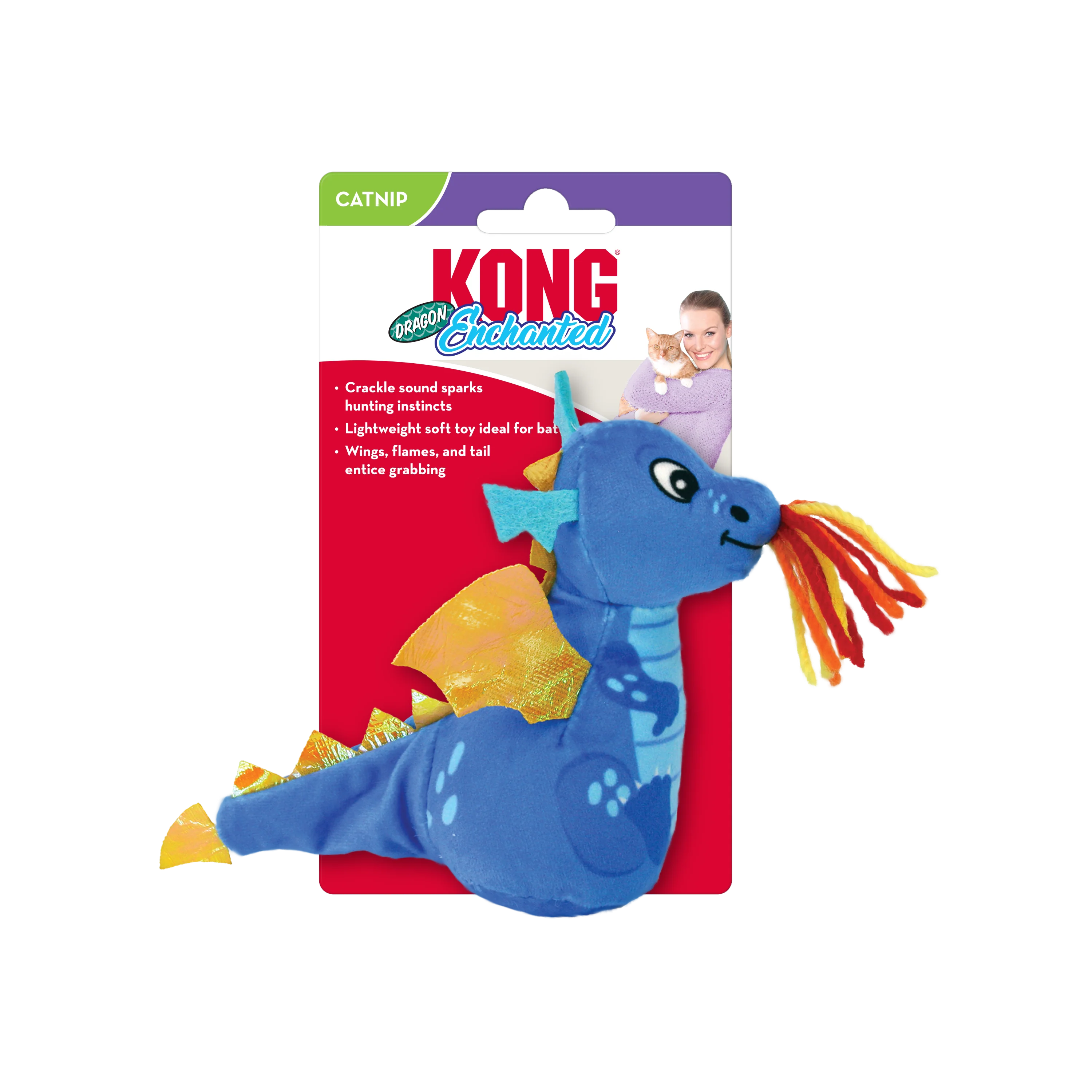 Kong Enchanted Dragon Toy for Cats (Blue) - Image 4