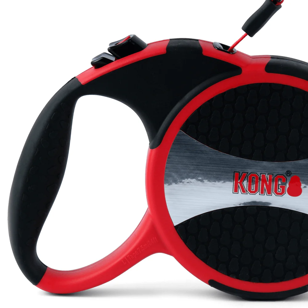 Kong Explore Retractable Leash for Dogs and Cats (Red) - Image 3