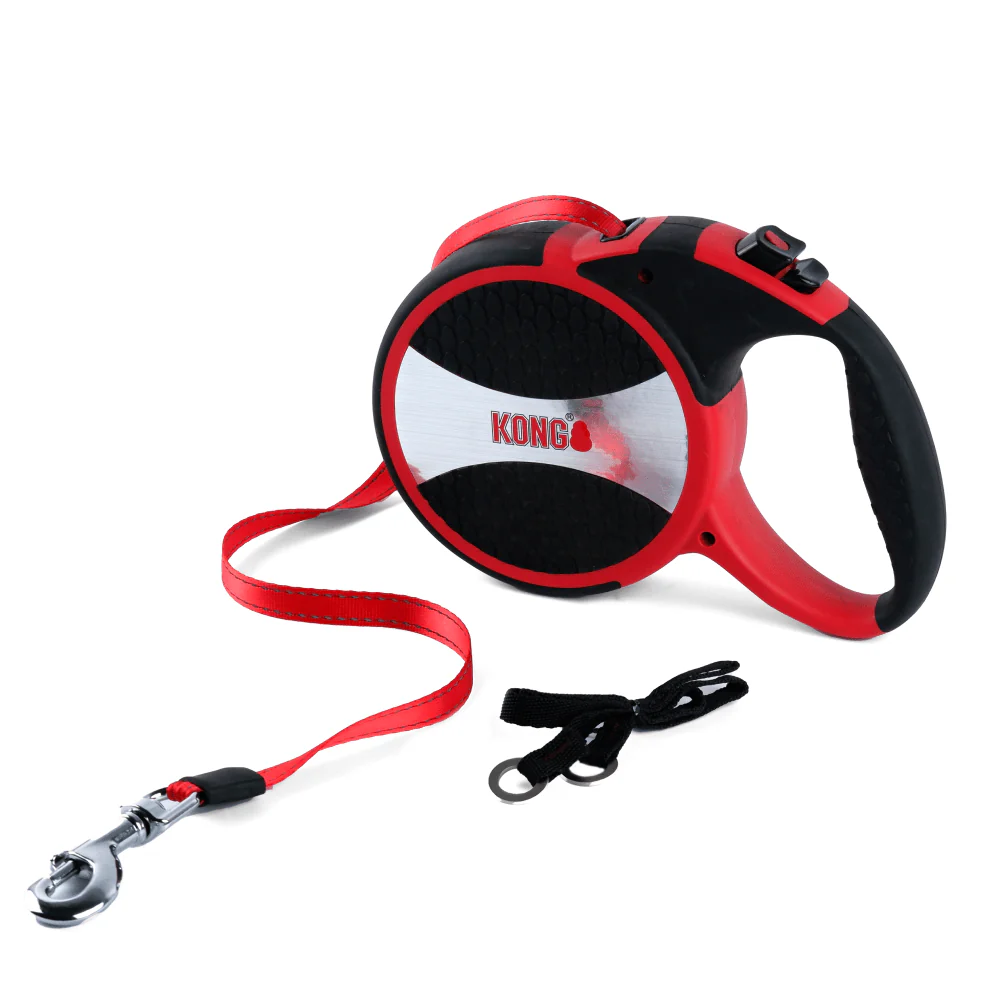 Kong Explore Retractable Leash for Dogs and Cats (Red) - Image 4