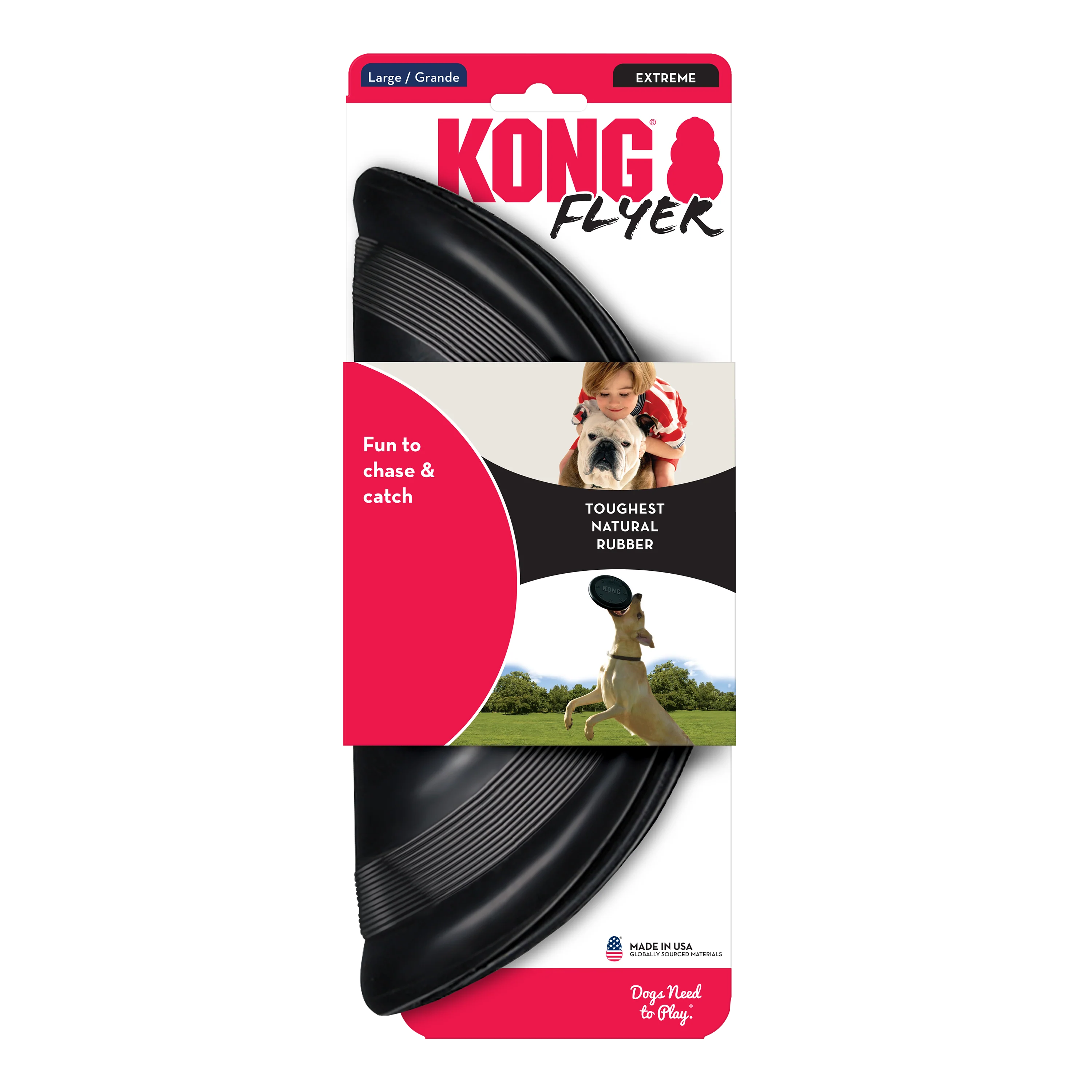 Kong Extreme Flyer Toy for Dogs (Black) - Image 3