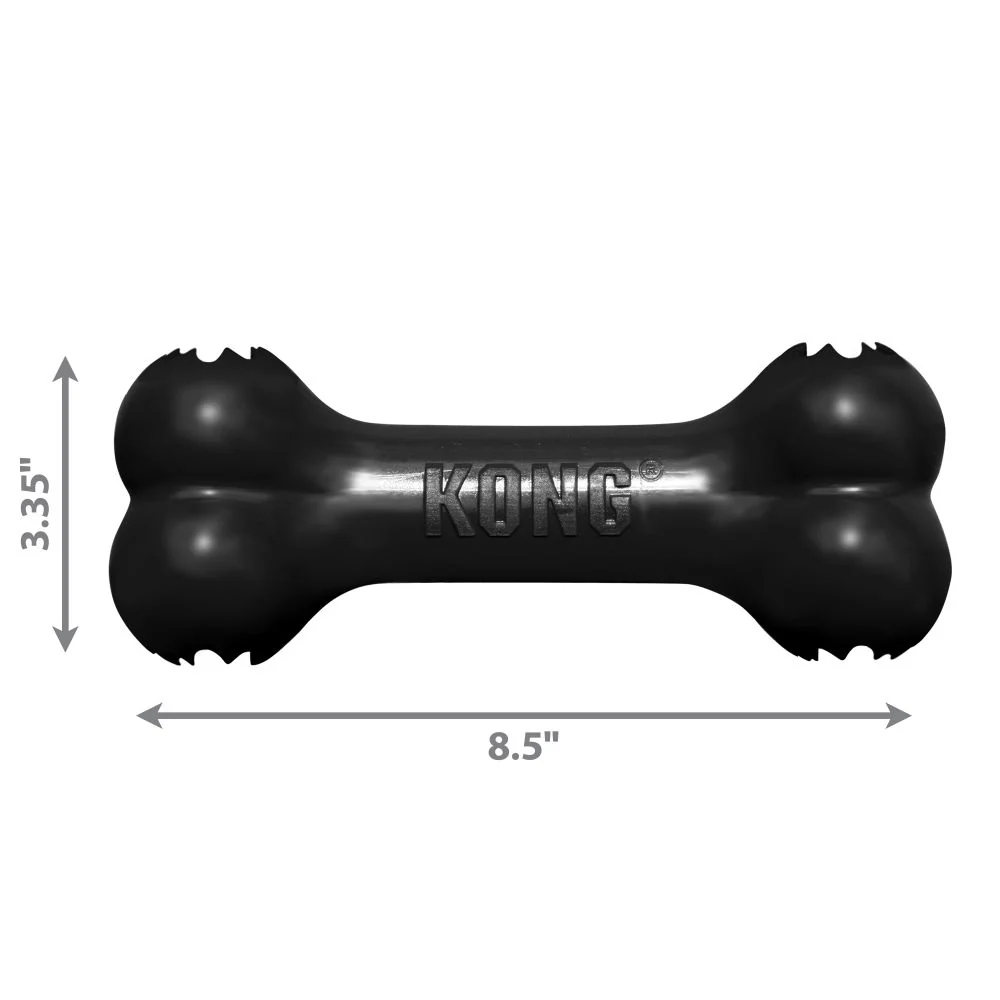 Kong Extreme Goodie Bone Toy for Dogs (Black) | For Aggressive Chewers - Image 3