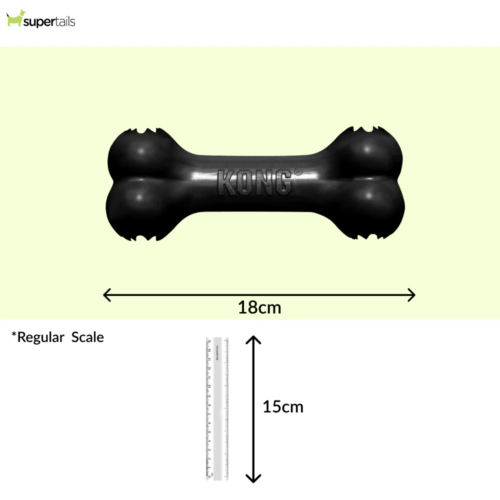 Kong Extreme Goodie Bone Toy for Dogs (Black) - Image 2