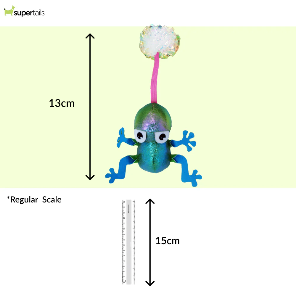 Kong Flingaroo Frog Toy for Cats (Blue) - Image 2