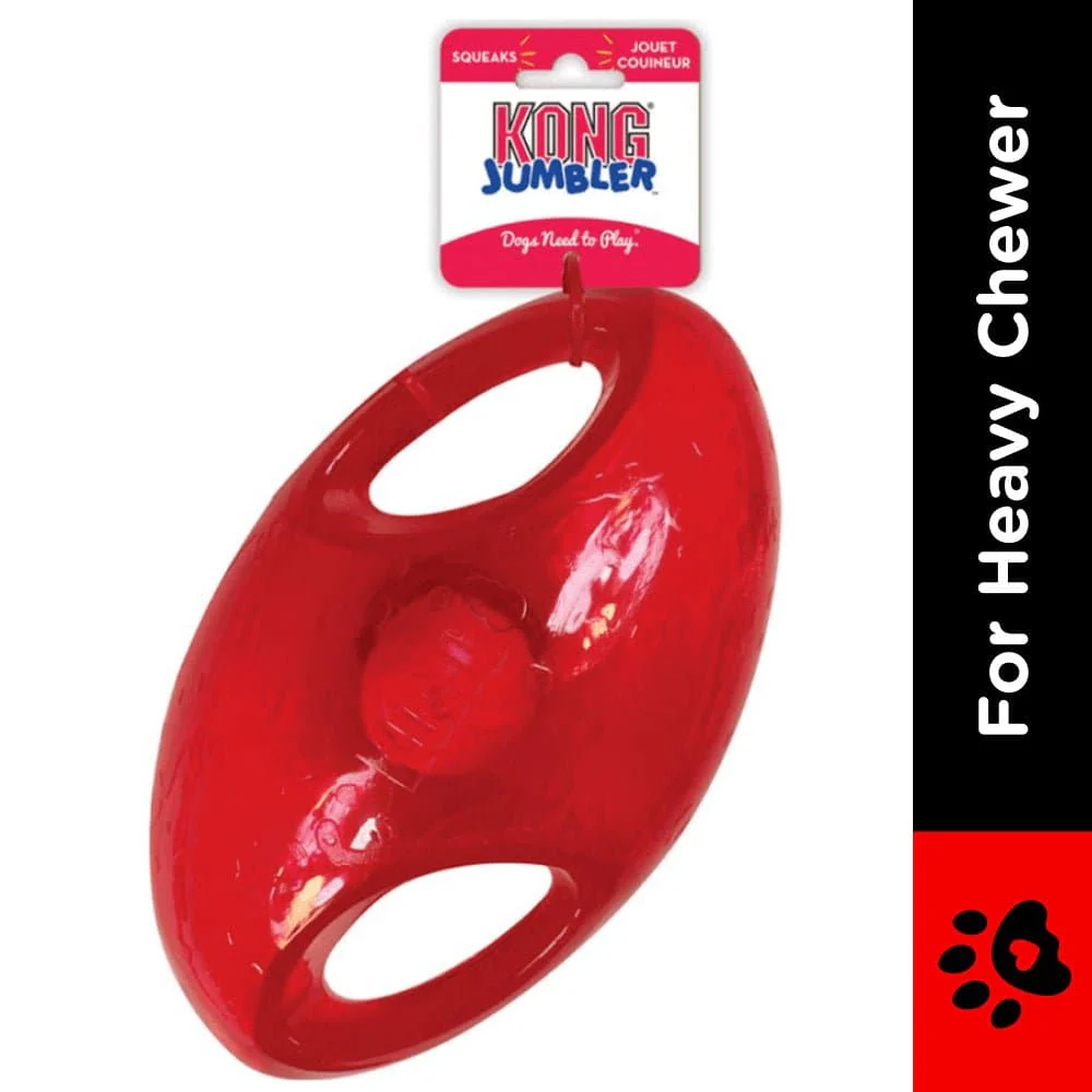 Kong Jumbler Football Toy for Dogs (Red) - Image 2