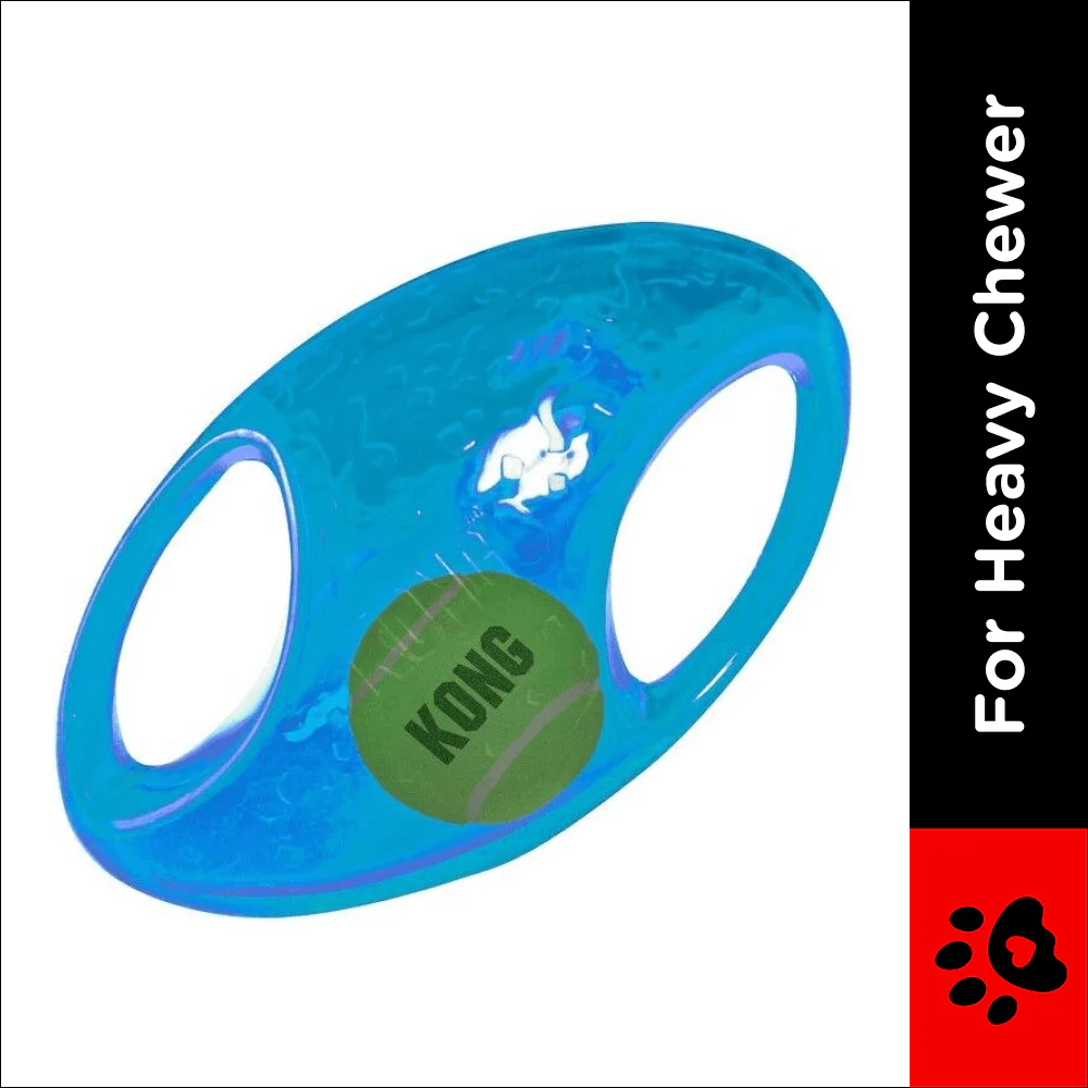 Kong Jumbler Football Toy for Dogs (Sea Blue) - Image 2