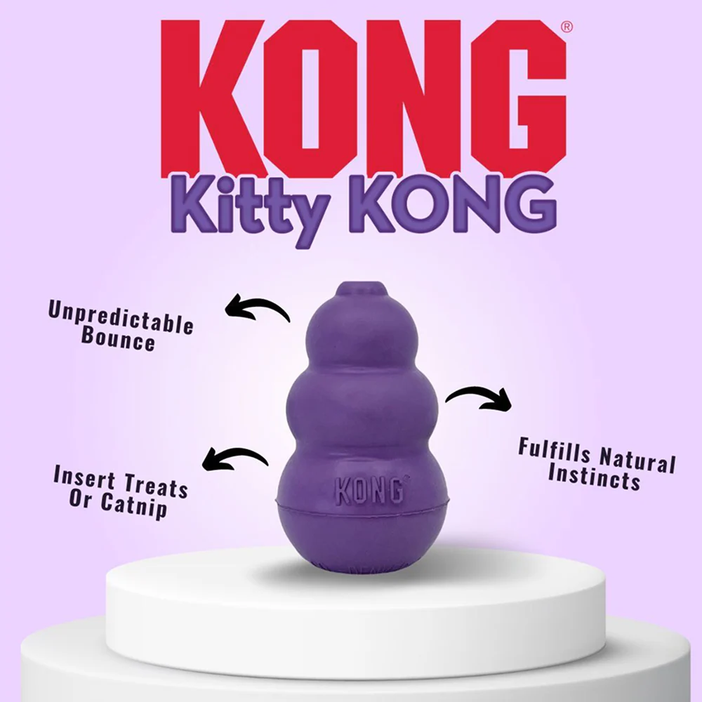 Kong Kitty Kong Toy for Cats (Purple) - Image 5