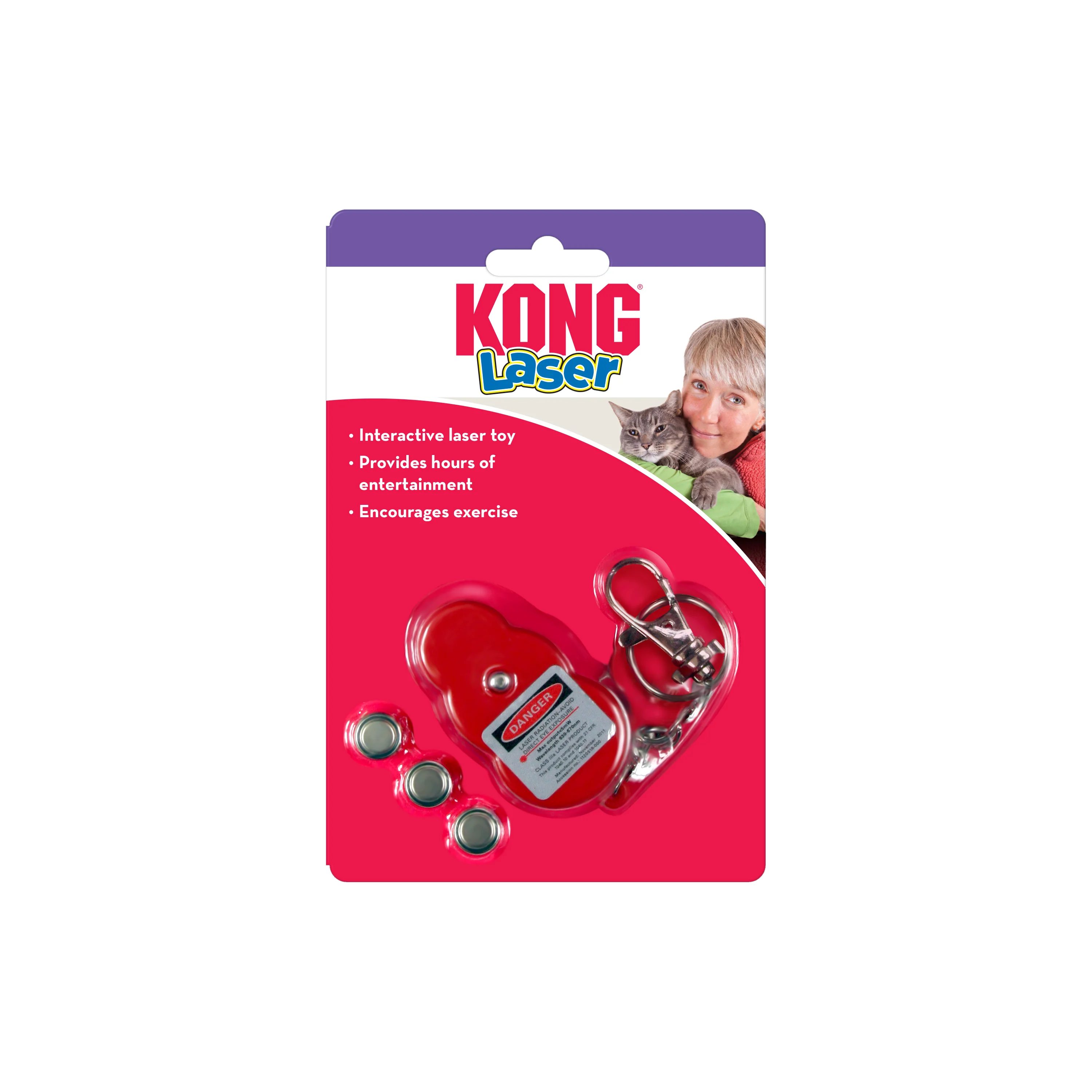 Kong Laser Kong Toy for Cats (Red) - Image 3