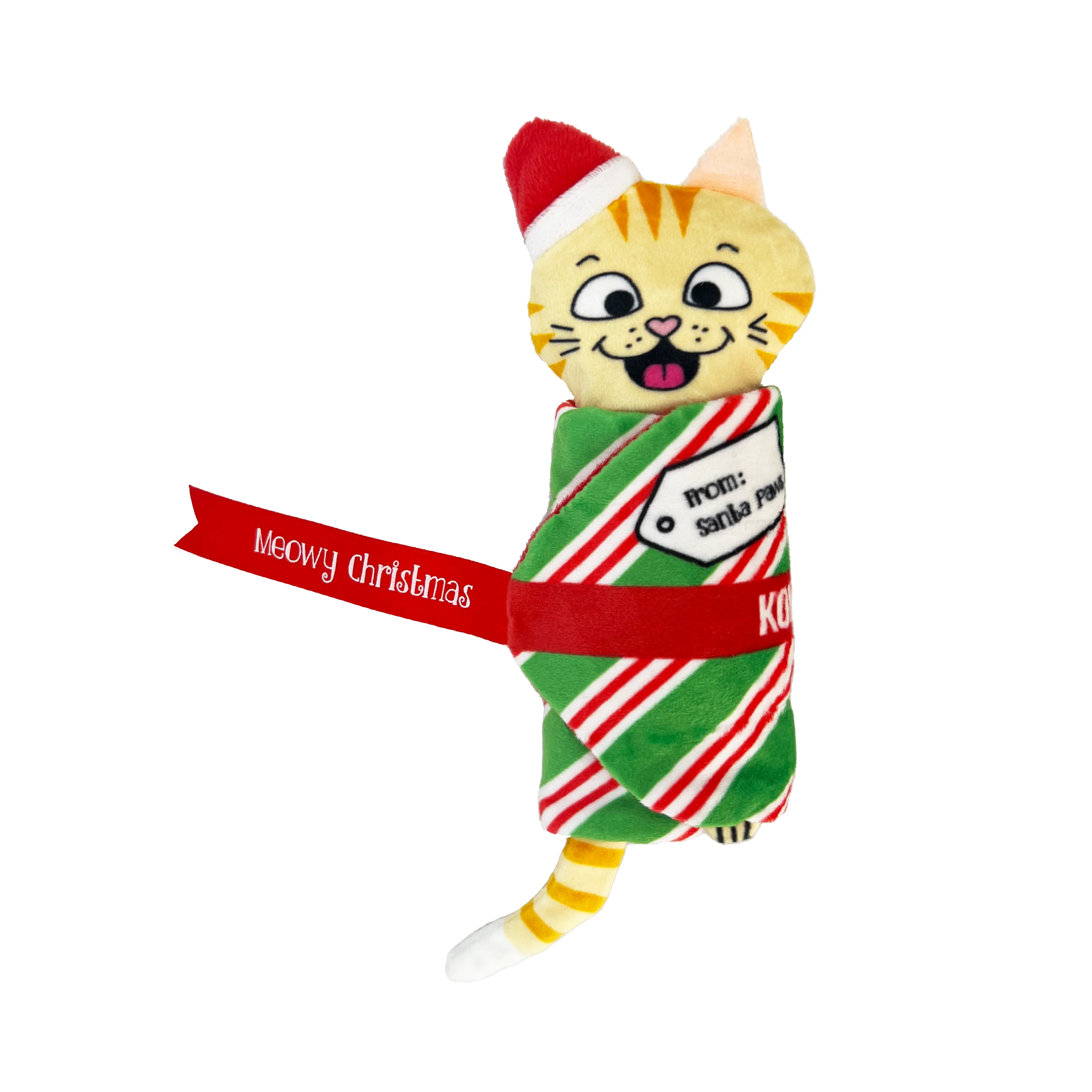 Kong Pull A Partz Present Toy for Cats (Red & Yellow) - Image 2
