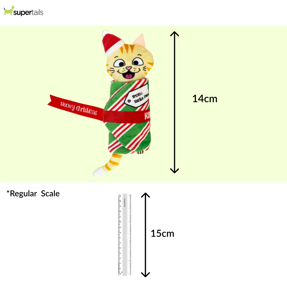 Kong Pull A Partz Present Toy for Cats (Red & Yellow) - Image 3