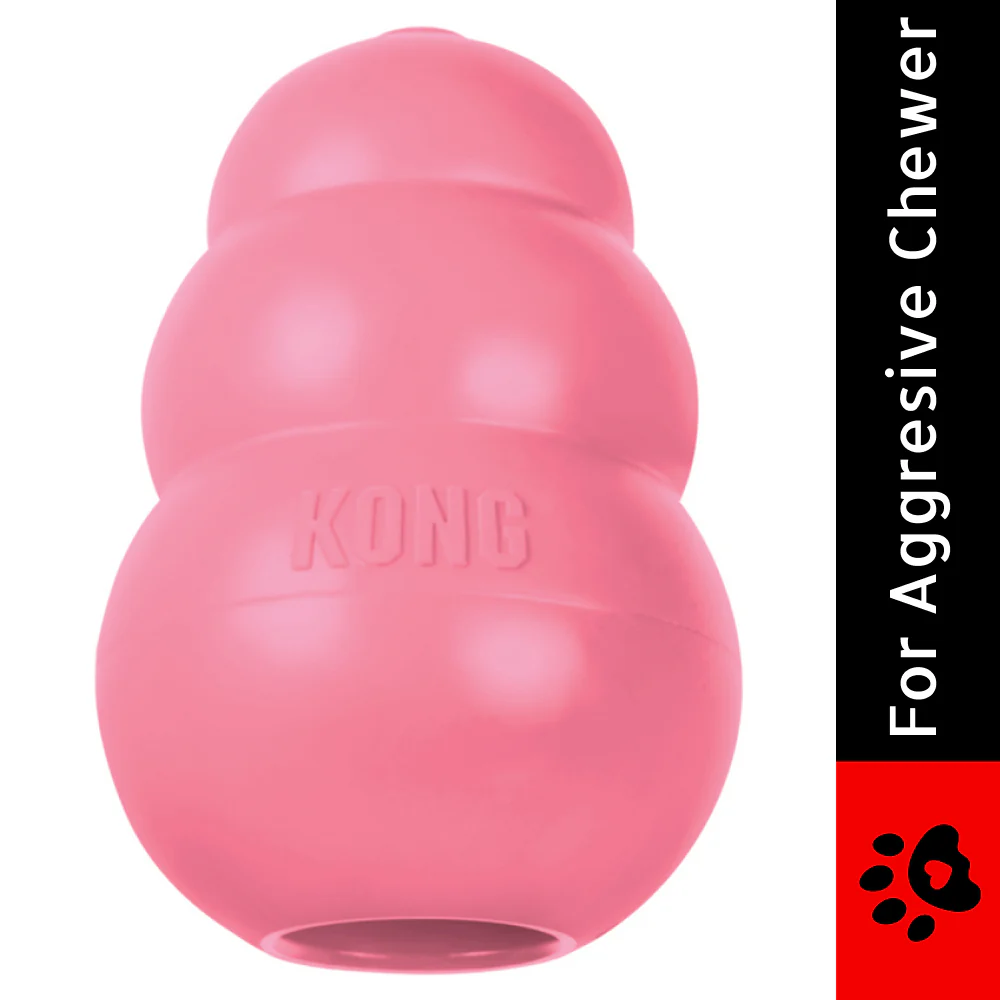 Kong Puppy Toy for Dogs (Pink) | For Aggressive Chewers - Image 2