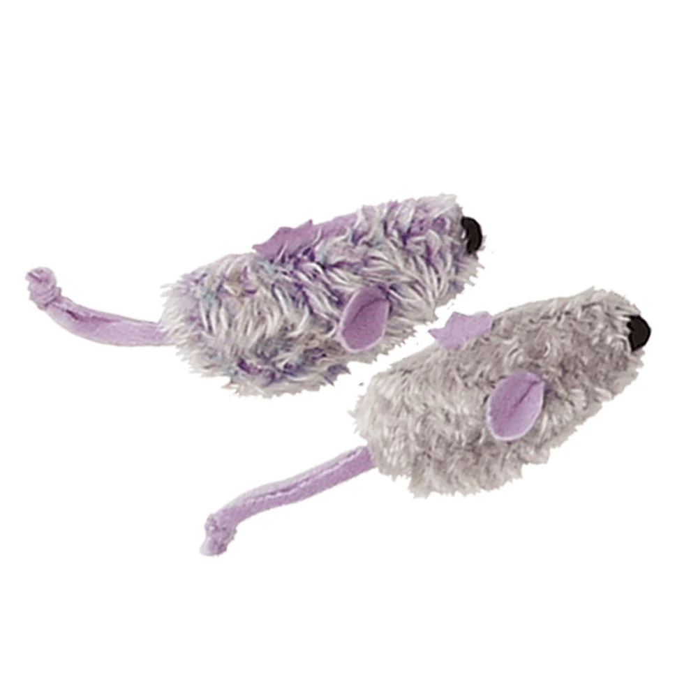 Kong Refillable Mouse Catnip Toy for Cats (Purple/Grey) - Image 2