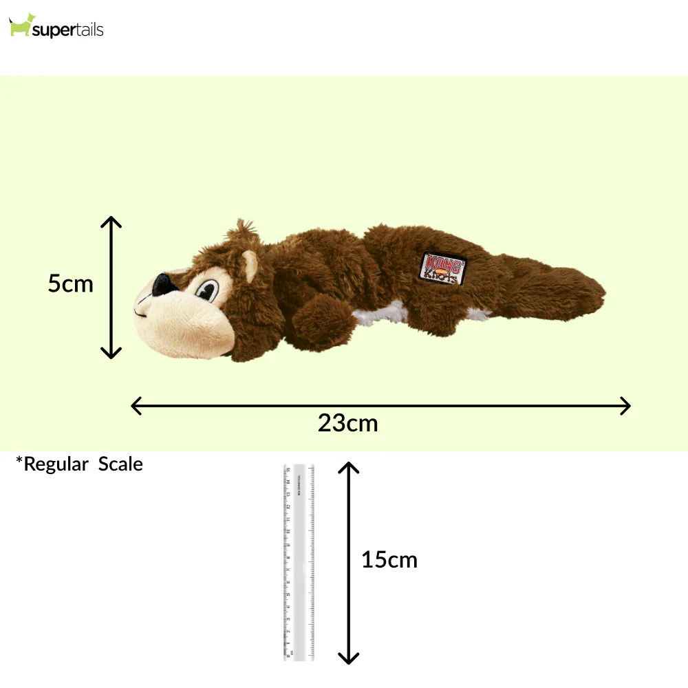 Kong Scrunch Knots Squirrel Toy for Dogs (Brown) - Image 2