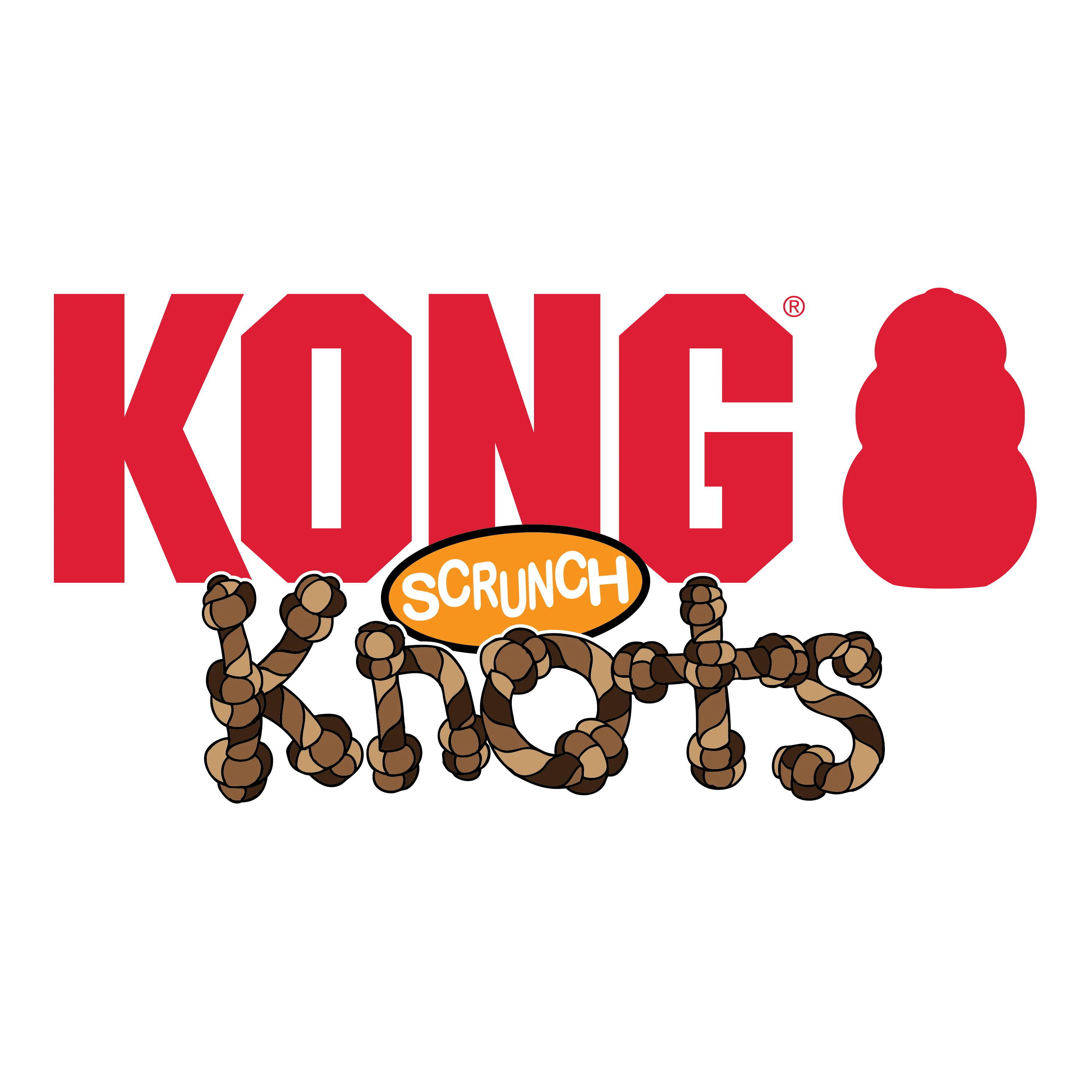 Kong Scrunch Knots Squirrel Toy for Dogs (Brown) - Image 5