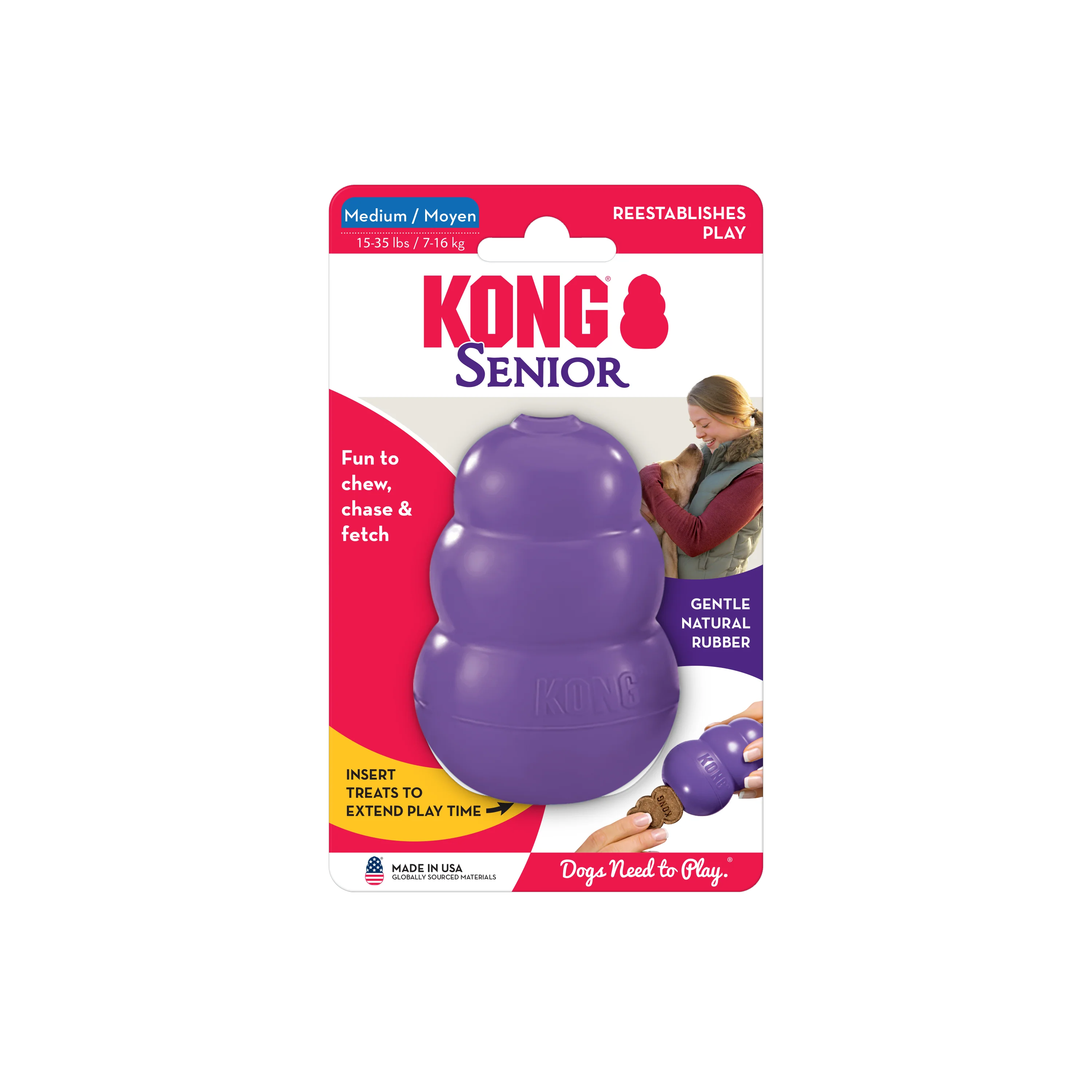 Kong Senior Toy for Dogs (Purple) - Image 4