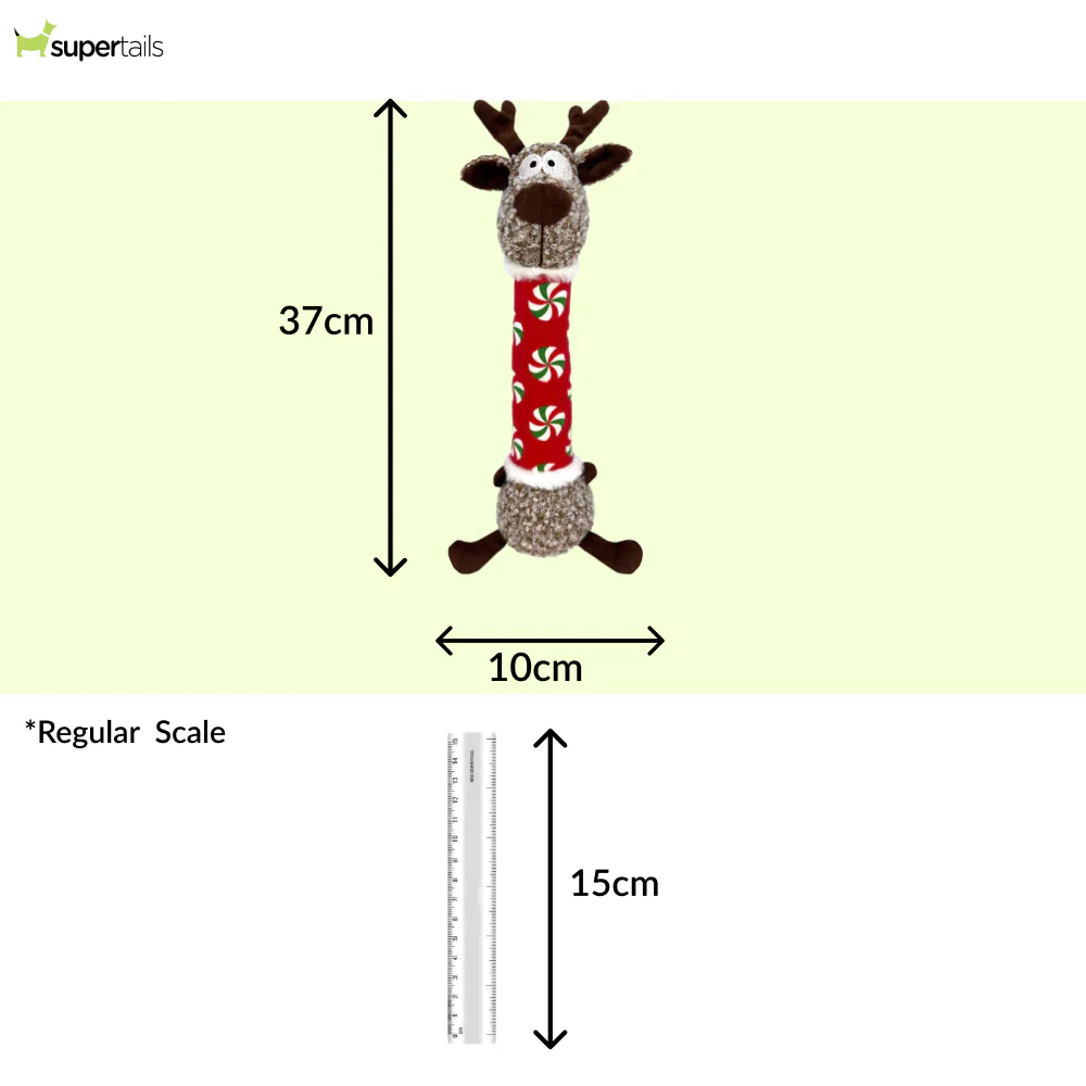 Kong Shakers Luvs Reindeer Toy for Dogs (Red & Green) - Image 2