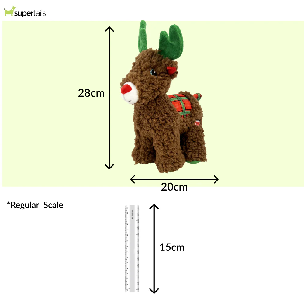 Kong Sherps Reindeer Toy for Dogs (Brown) - Image 2