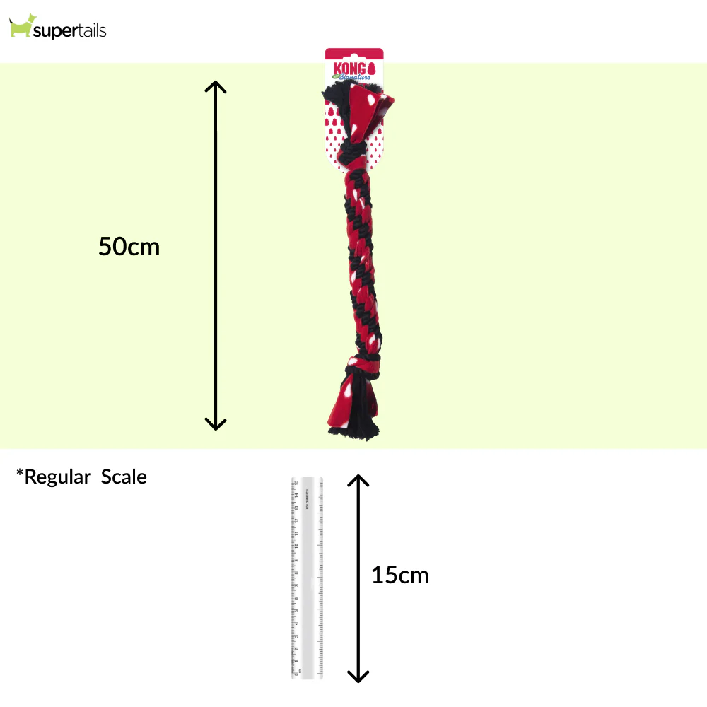 Kong Signature Rope Dual Knot Toy for Dogs (Red & Black) - Image 2