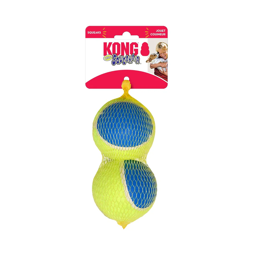 Kong SqueakAir Ultra Balls Toy for Dogs (Yellow & Blue)