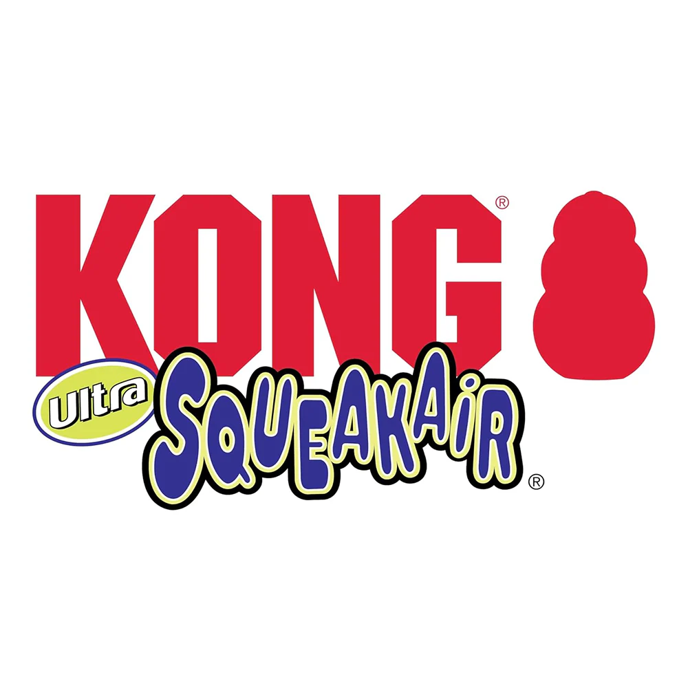 Kong SqueakAir Ultra Balls Toy for Dogs (Yellow & Blue) - Image 5