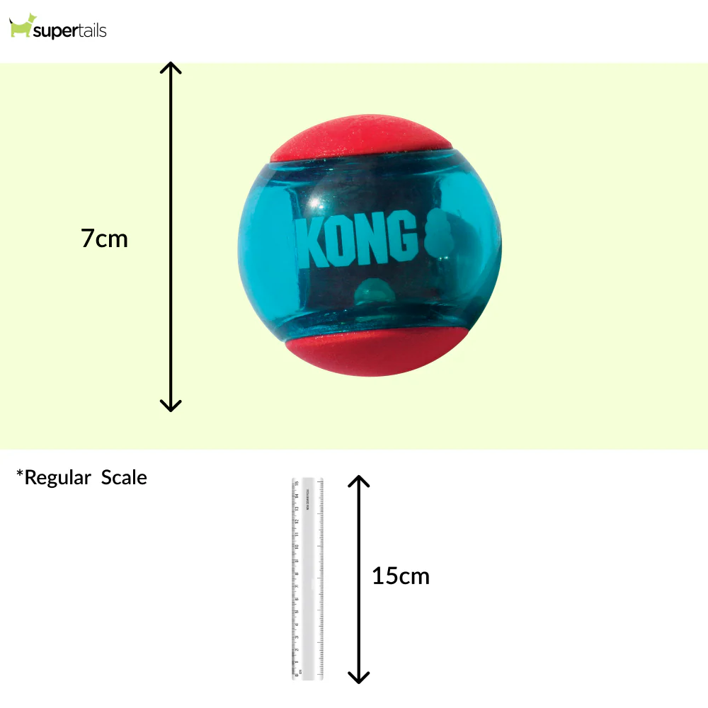 Kong Squeezz Action Ball 3pk Toy for Dogs (Red & Blue) - Image 2