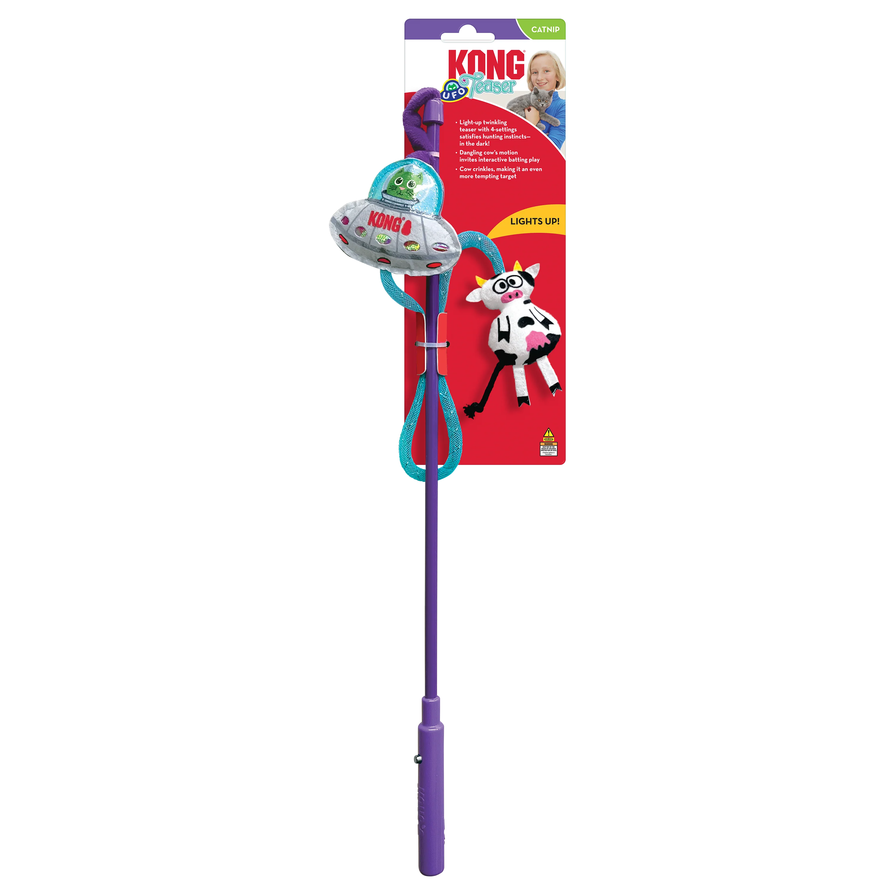 Kong Teaser UFO Toy for Cats (Multicolour) - Image 4