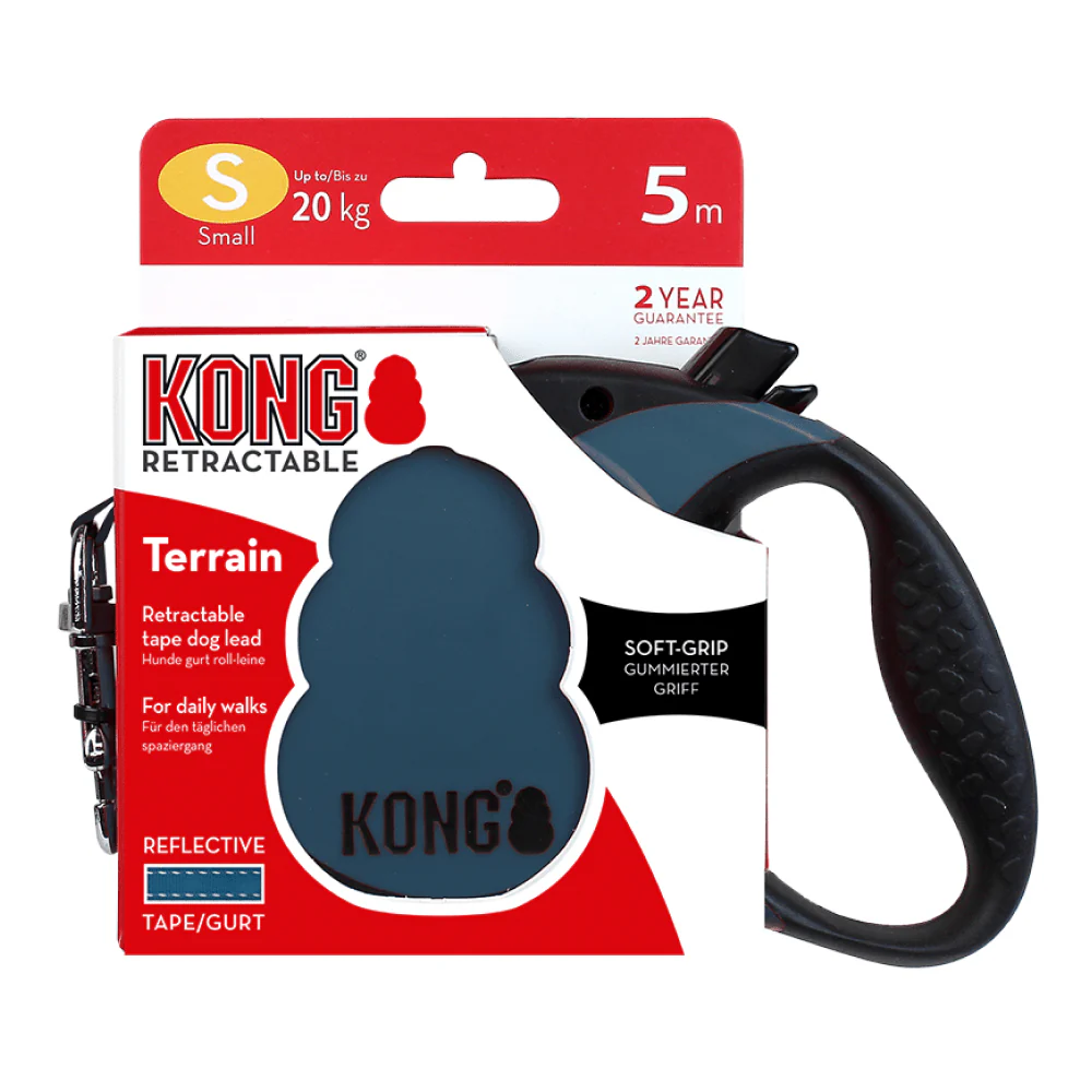 Kong Terrain Retractable Leash for Dogs and Cats (Blue) - Image 7