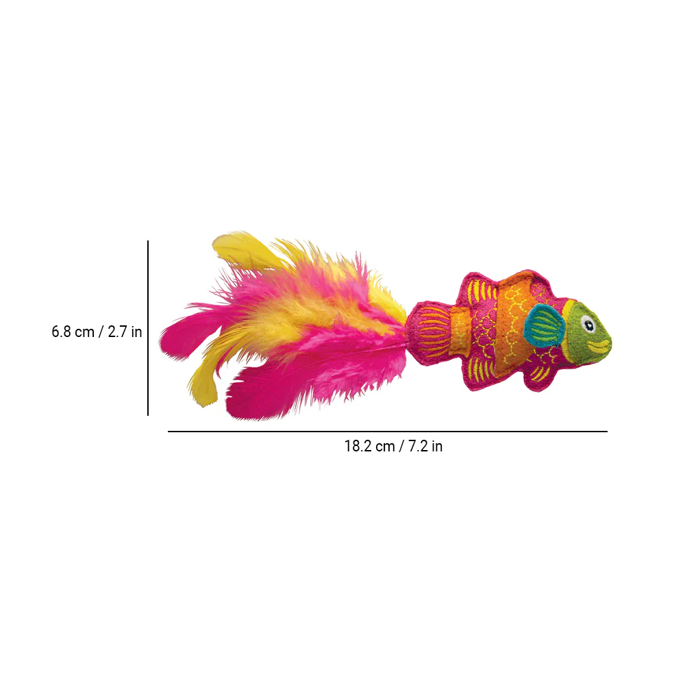 Kong Tropics Fish Pink Catnip Toy for Cats - Image 2