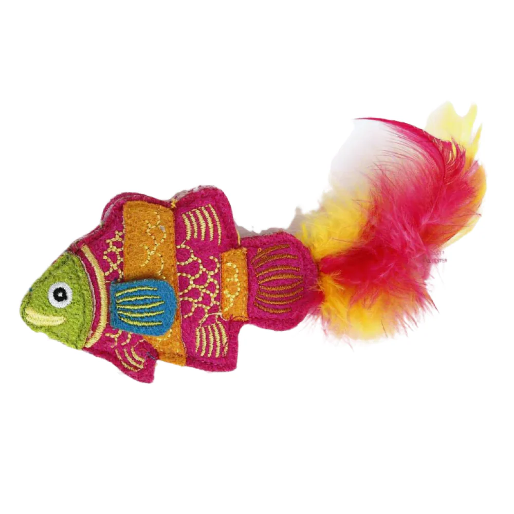 Kong Tropics Fish Pink Catnip Toy for Cats - Image 3