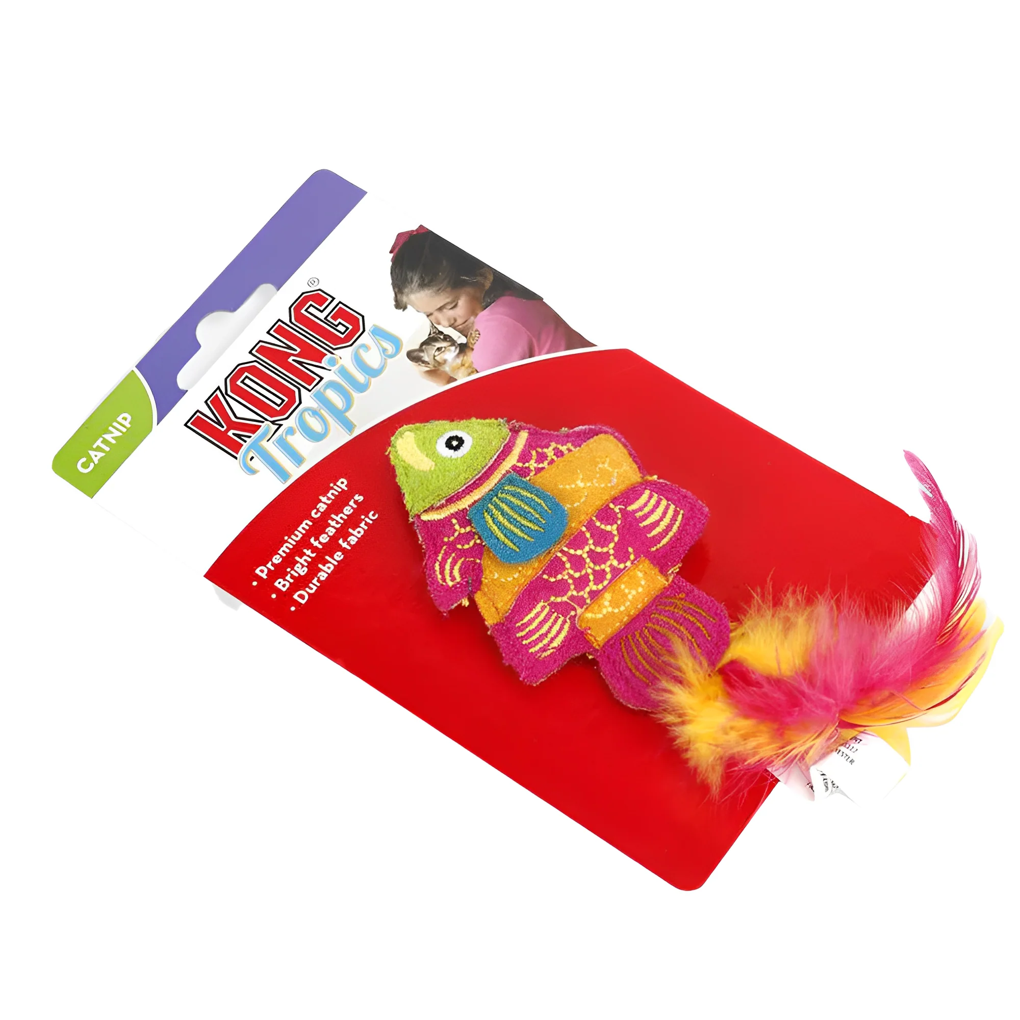 Kong Tropics Fish Pink Catnip Toy for Cats - Image 4