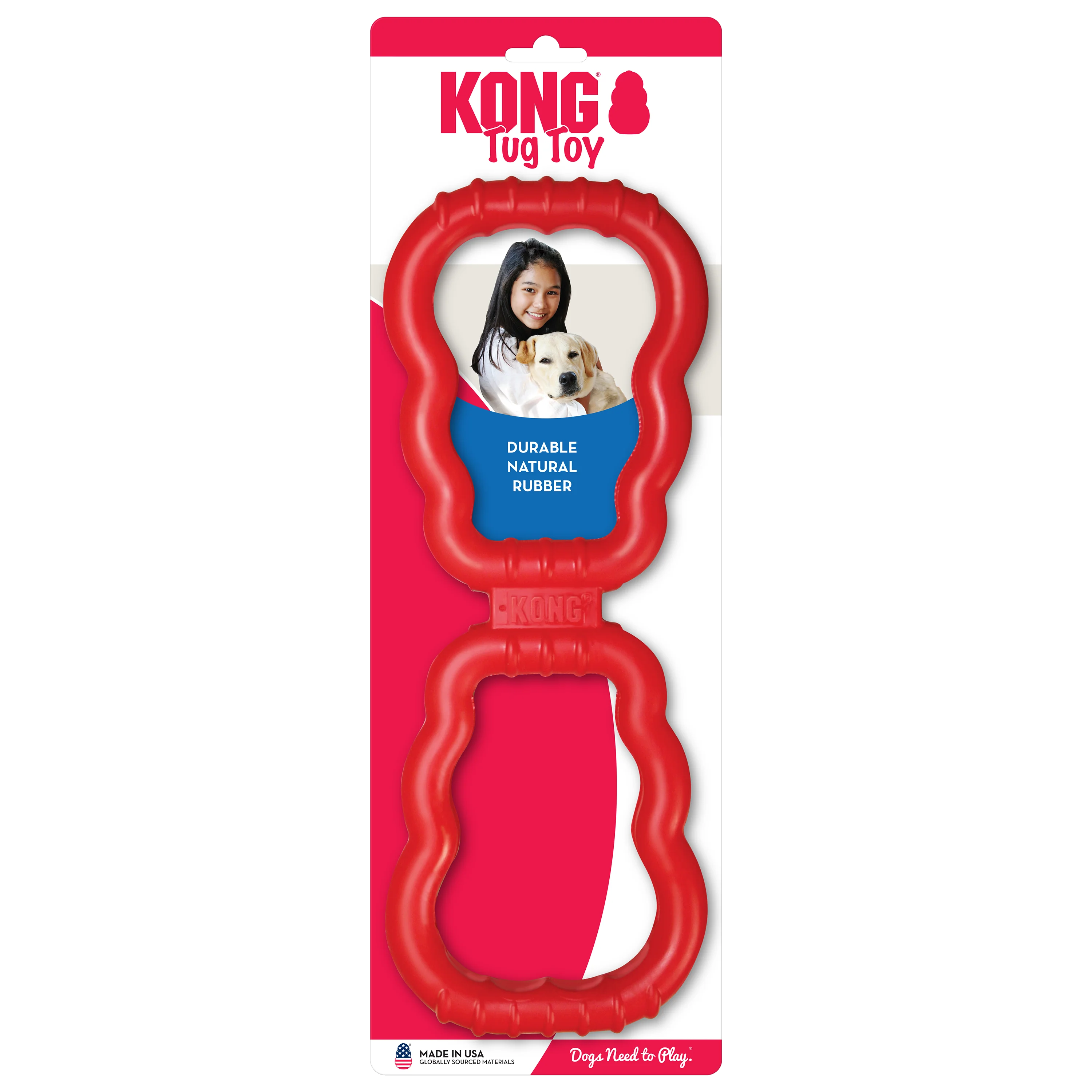 Kong Tug Toy for Dogs (Red) - Image 3
