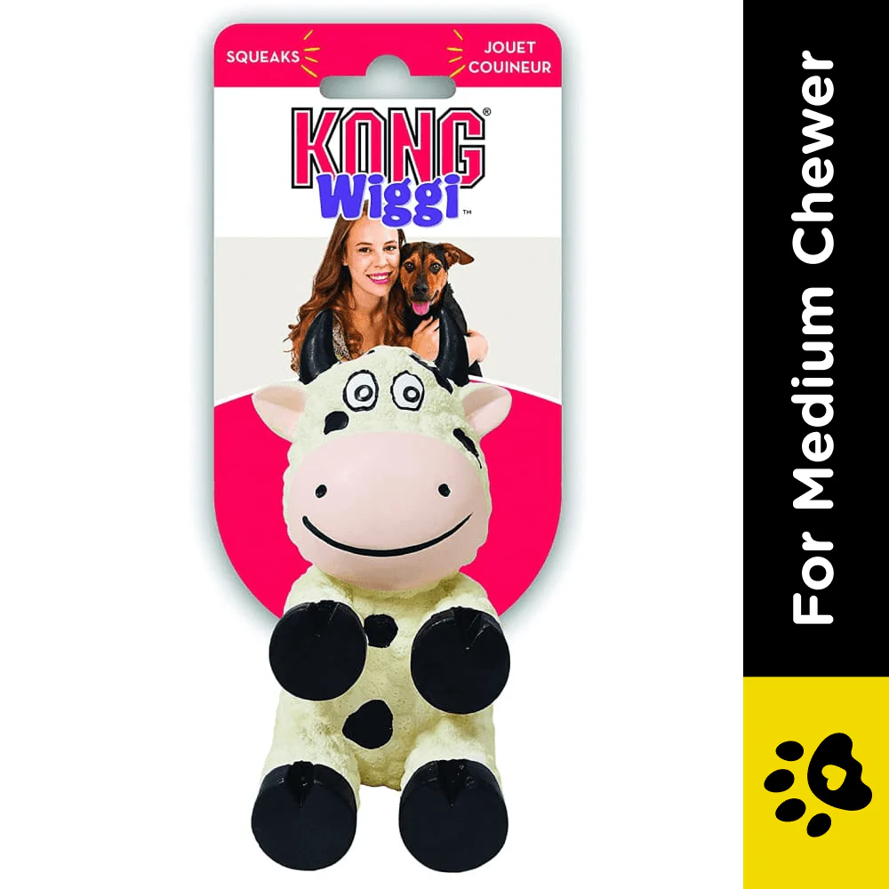 Kong Wiggi Cow Chew Toy for Dogs - Image 2