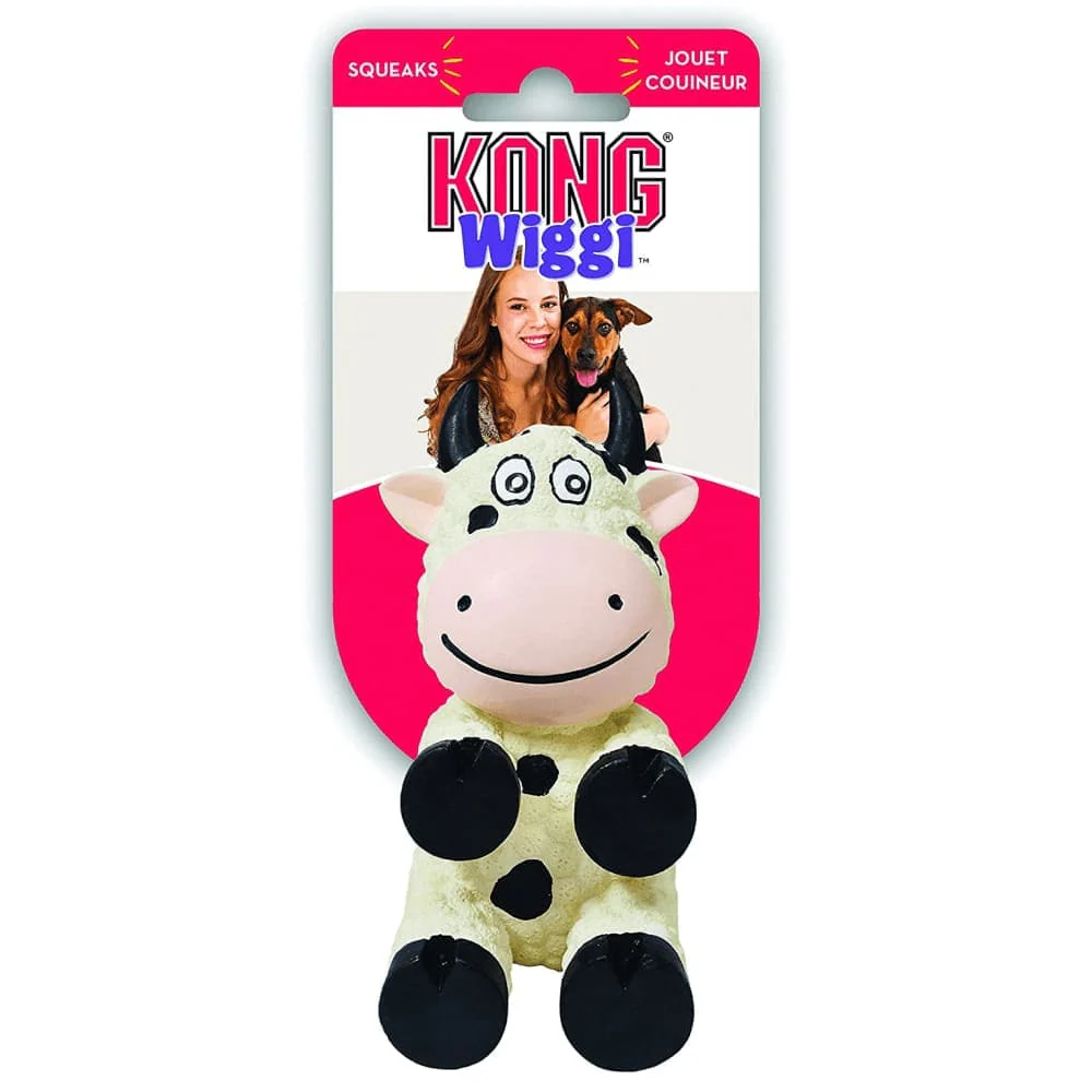 Kong Wiggi Cow Chew Toy for Dogs - Image 4