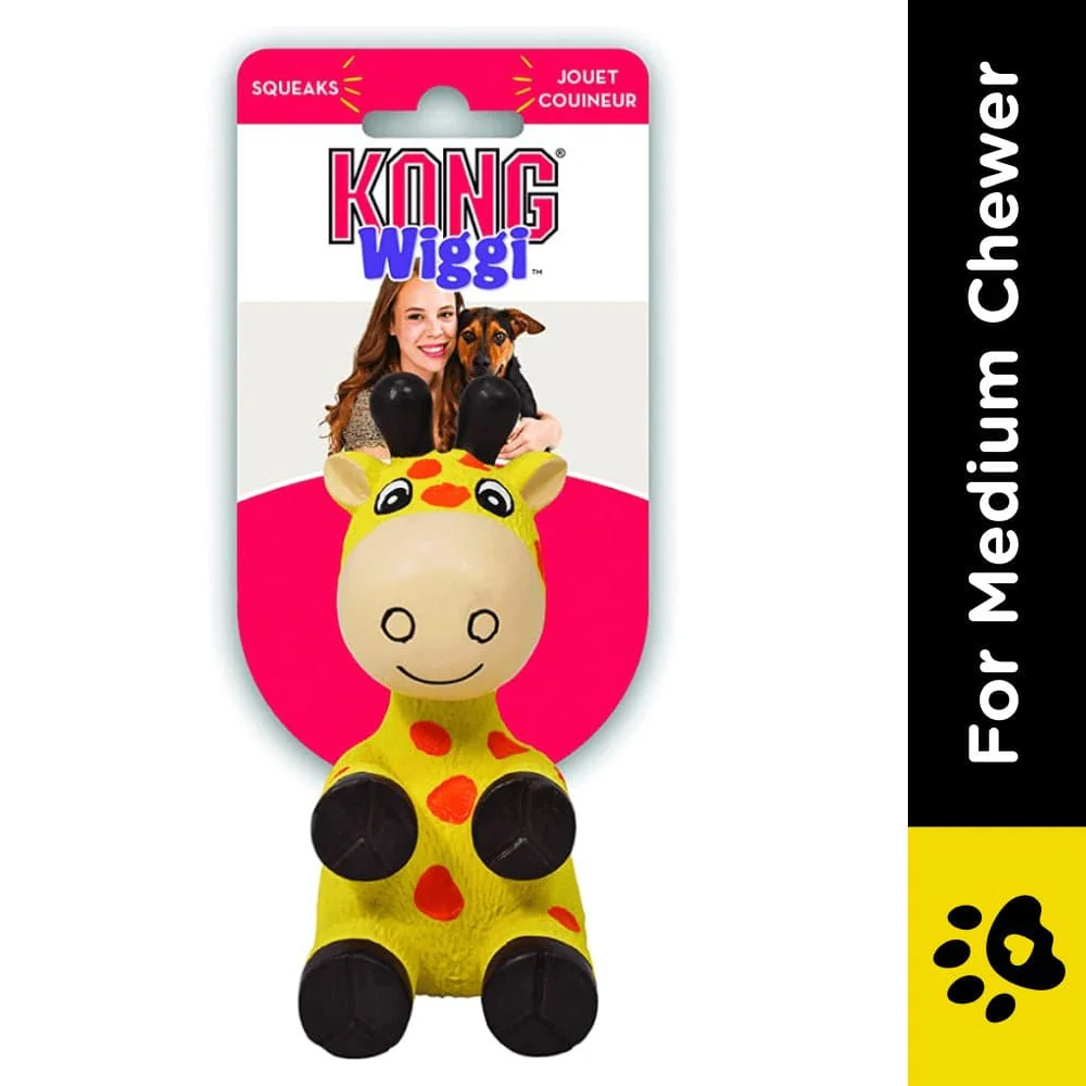 Kong Wiggi Giraffe Chew Toy for Dogs - Image 2