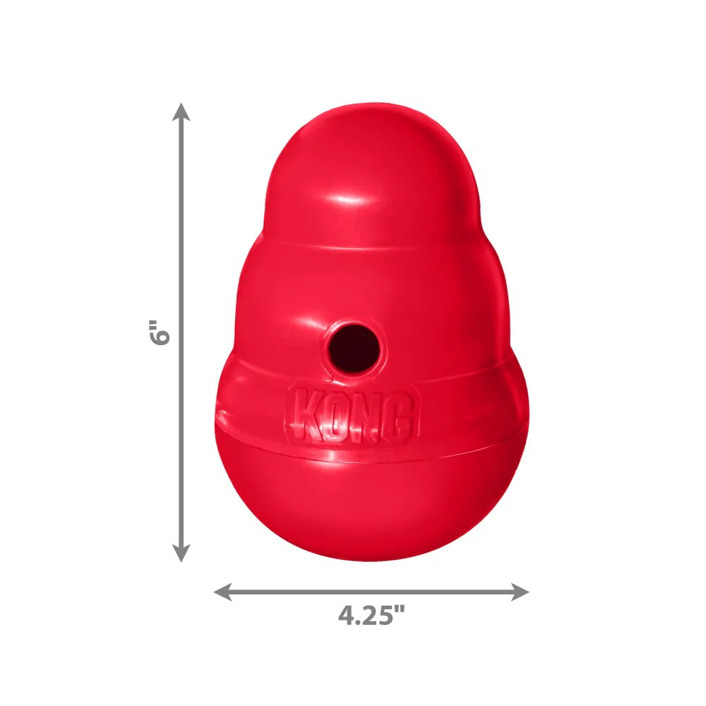 Kong Wobbler Toy for Dogs (Red) | For Aggressive Chewers - Image 3