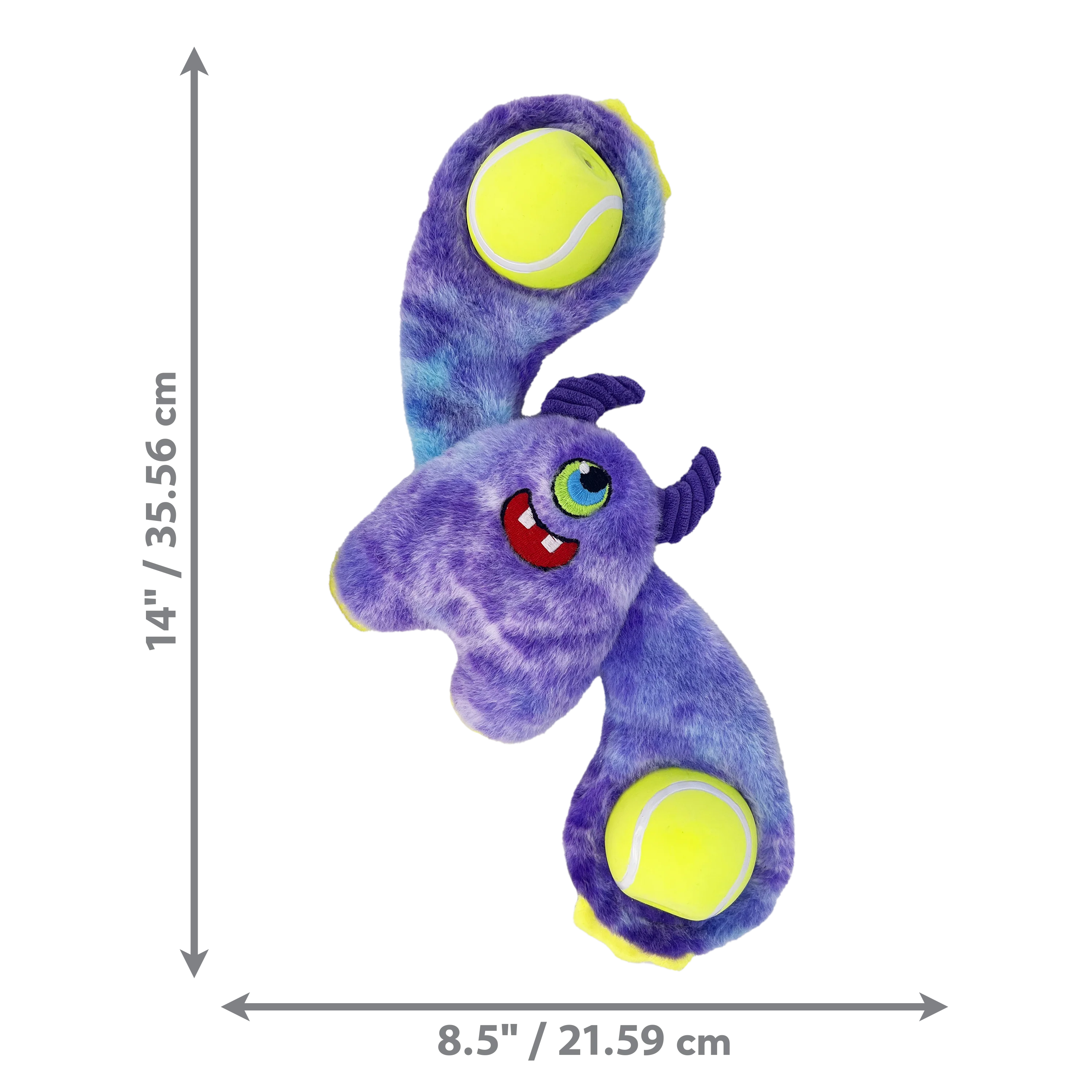 Kong Woozles Monster Plush Toy for Dogs (Purple) - Image 3