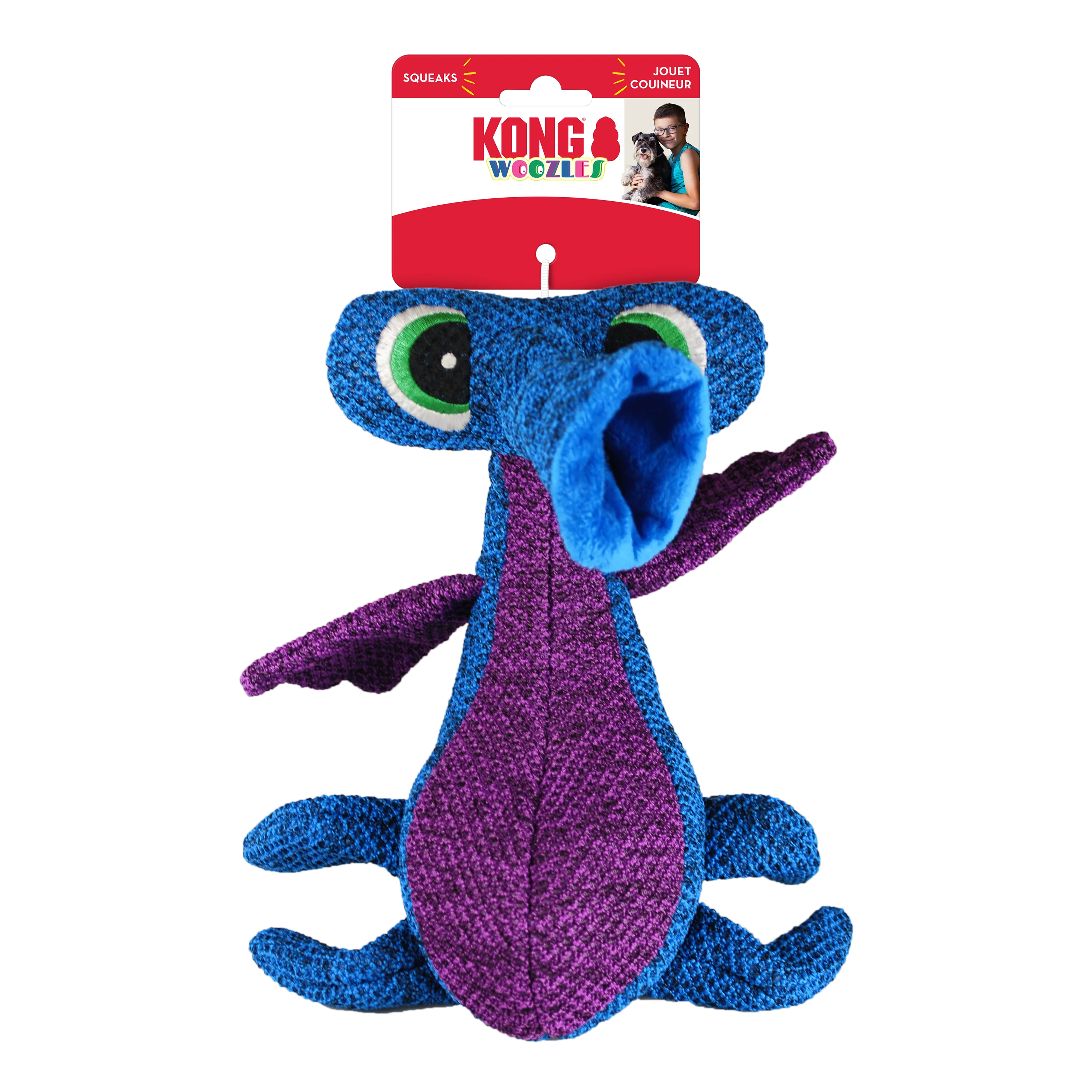 Kong Woozles Toy for Dogs (Blue) - Image 2