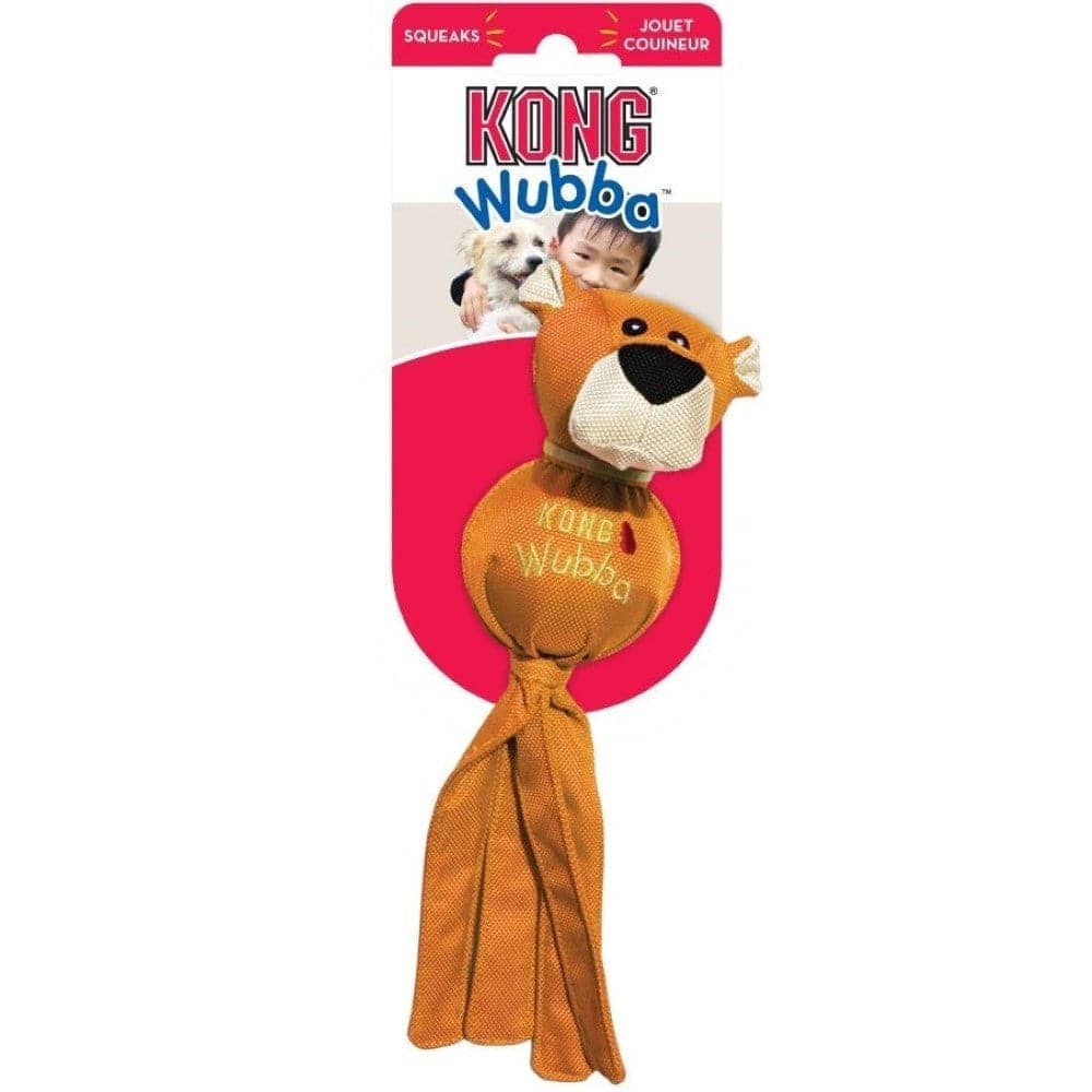 Kong Wubba Friends Plush Squeaky Toy for Dogs (Grey) - Image 4
