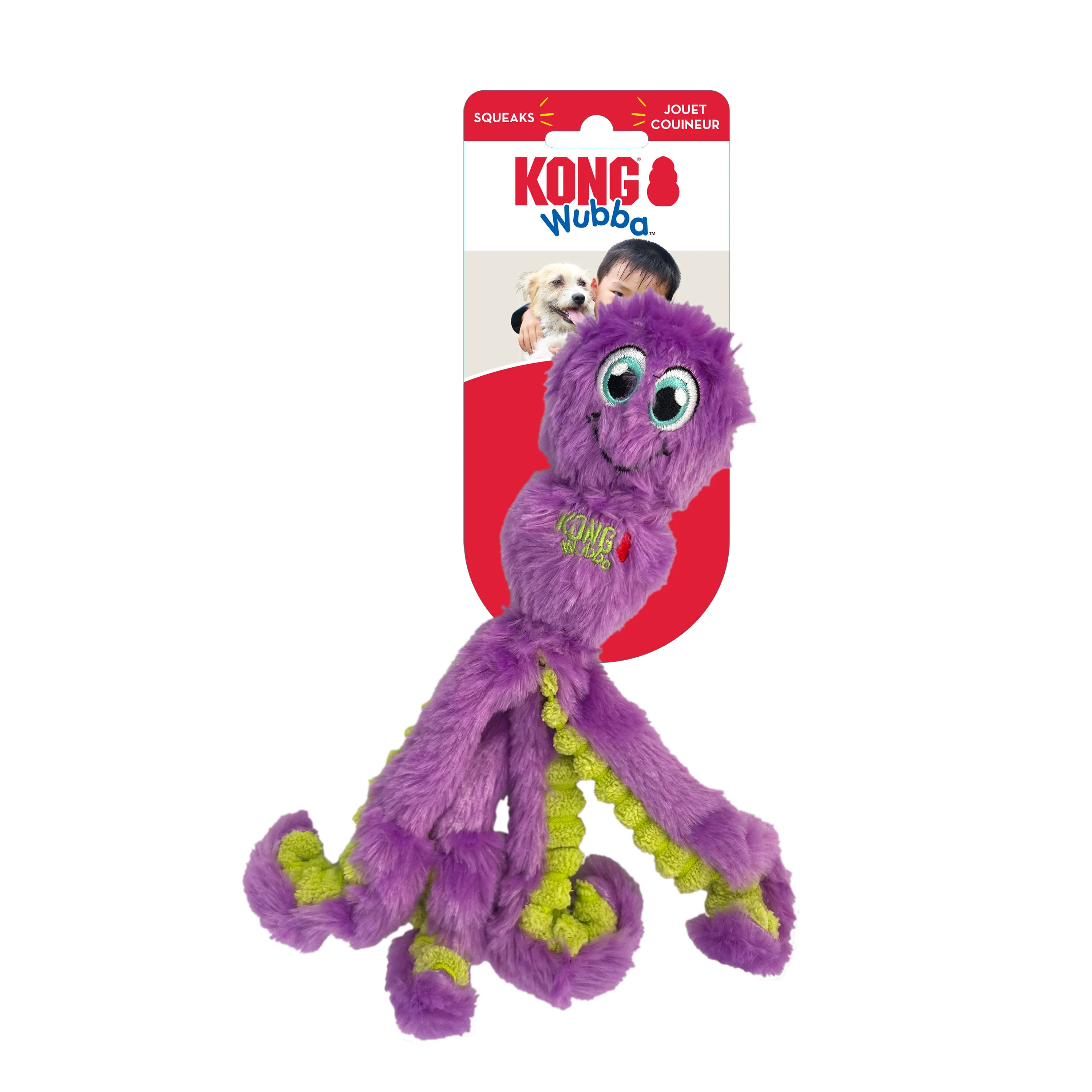 Kong Wubba Octopus Toy for Dogs (Purple) - Image 3