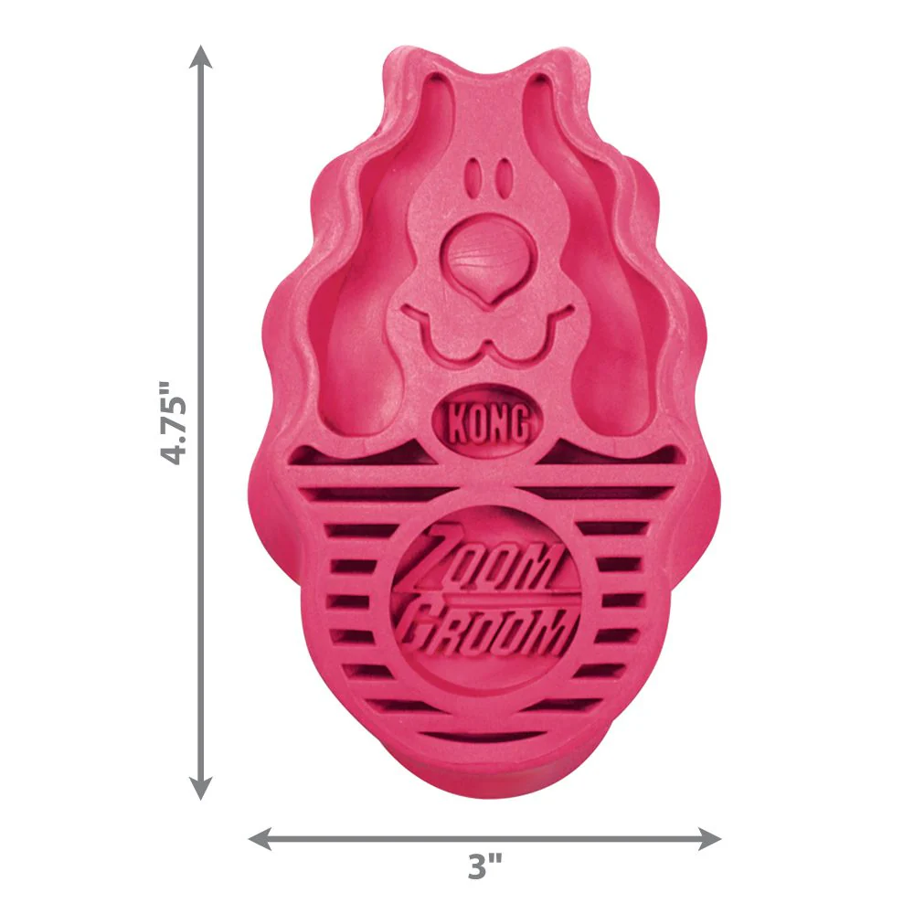 Kong Zoom Groom Raspberry Brush for Dogs - Image 5