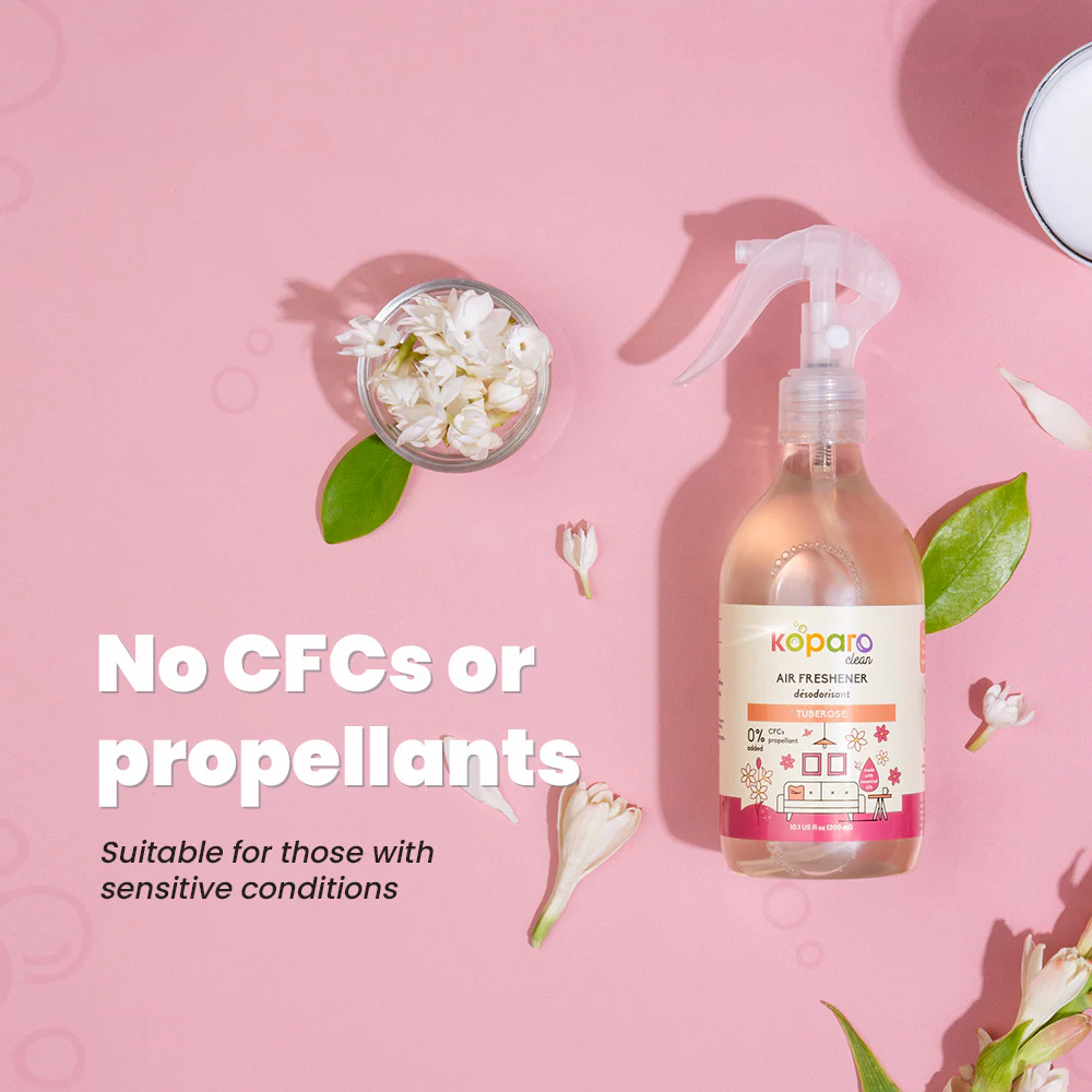 Koparo Clean Natural Air Freshener Tuberose/Rajnigandha Fragrance (Pet Safe) - Image 6