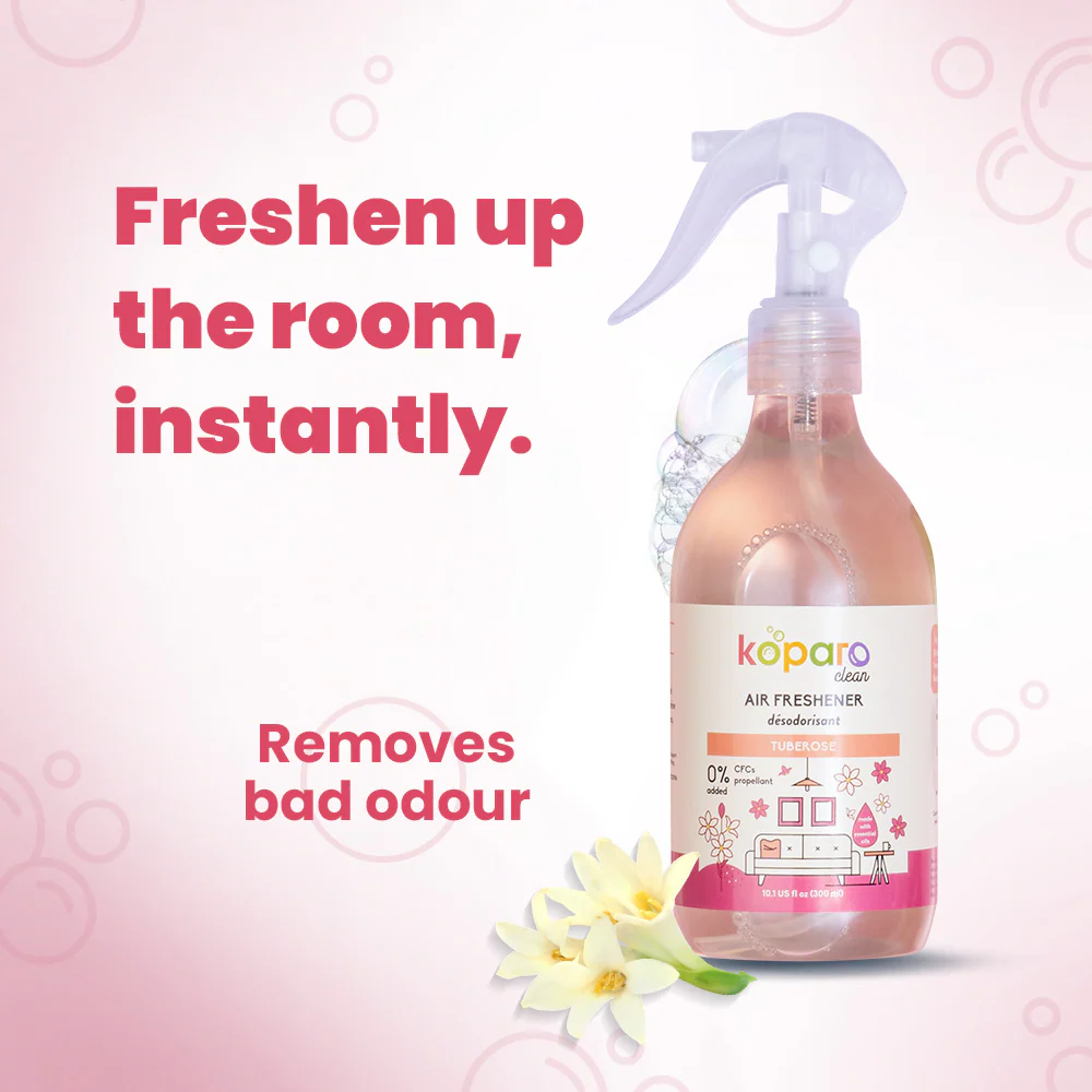Koparo Clean Natural Air Freshener Tuberose/Rajnigandha Fragrance (Pet Safe) - Image 8