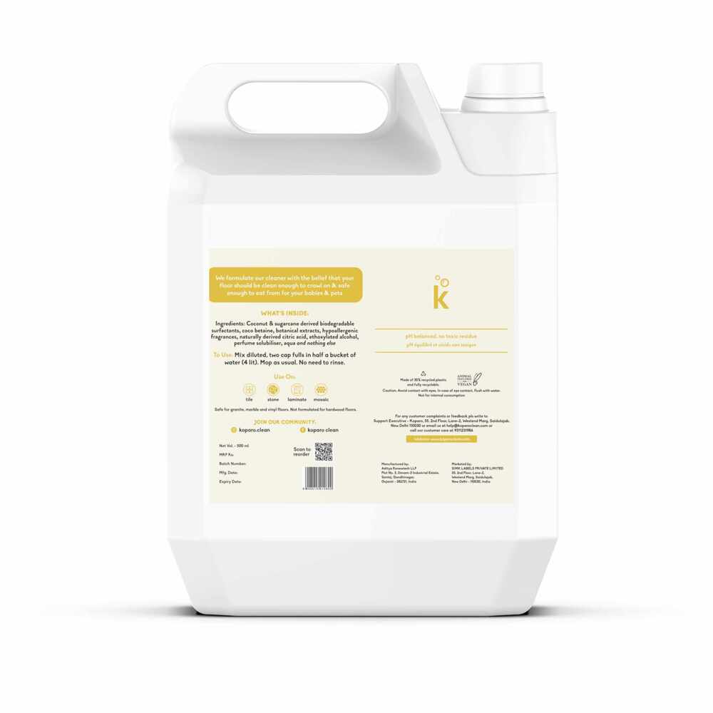 Koparo Natural Floor Cleaner Lime and Lemongrass Fragrance (Pet Safe) - Image 3