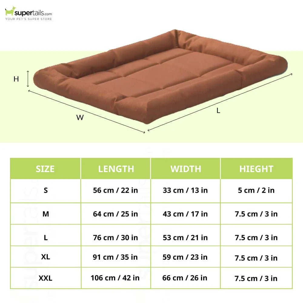 Fluffy's Kozi Pet Rectangular Shaped Bed for Dogs and Cats (Brown) - Image 2